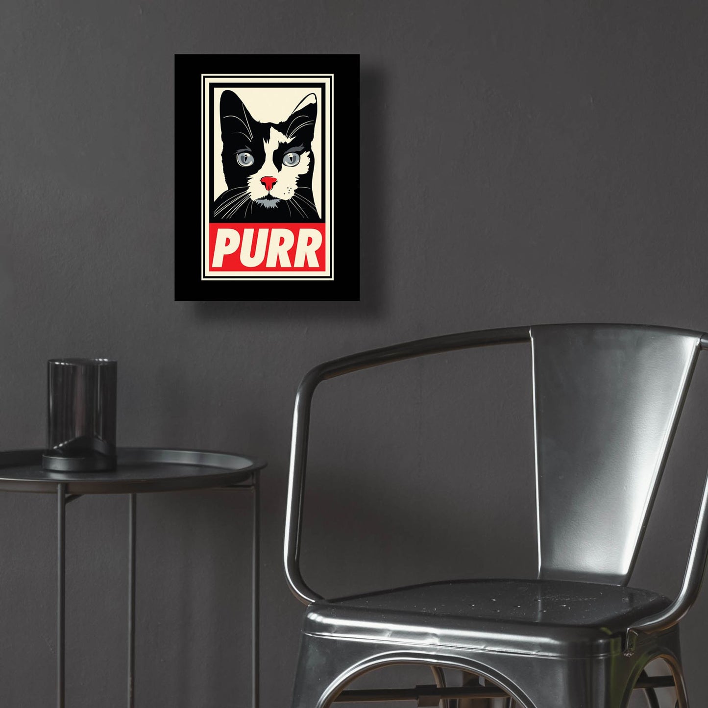 Epic Art 'PURR Propaganda 2' by Rachel Caldwell, Acrylic Glass Wall Art,12x16