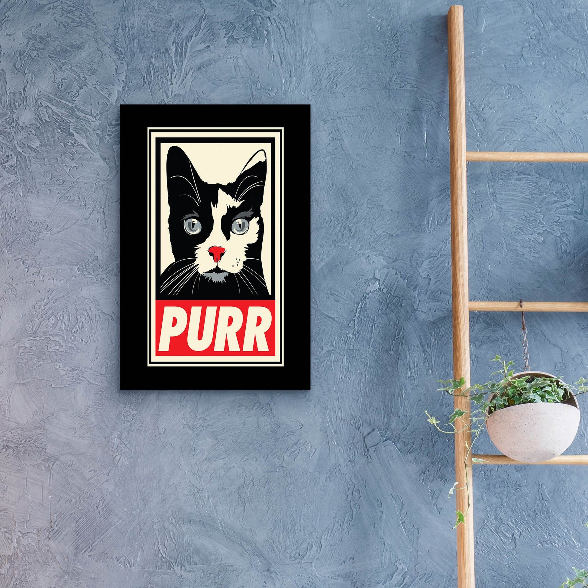 Epic Art 'PURR Propaganda 2' by Rachel Caldwell, Acrylic Glass Wall Art,16x24