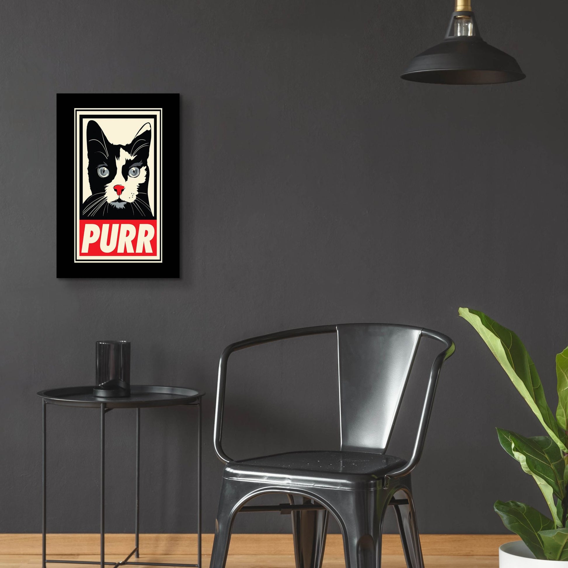 Epic Art 'PURR Propaganda 2' by Rachel Caldwell, Acrylic Glass Wall Art,16x24