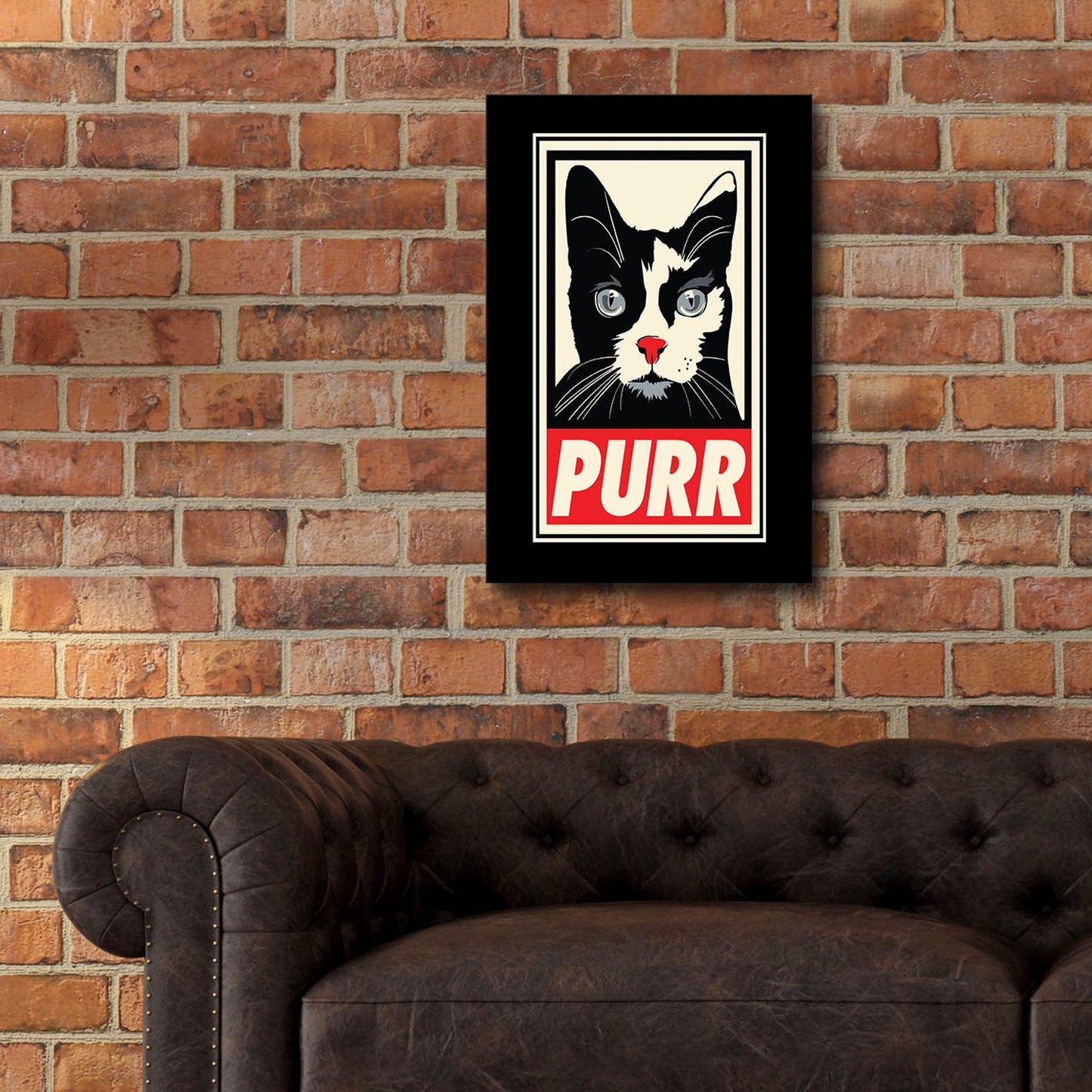 Epic Art 'PURR Propaganda 2' by Rachel Caldwell, Acrylic Glass Wall Art,16x24