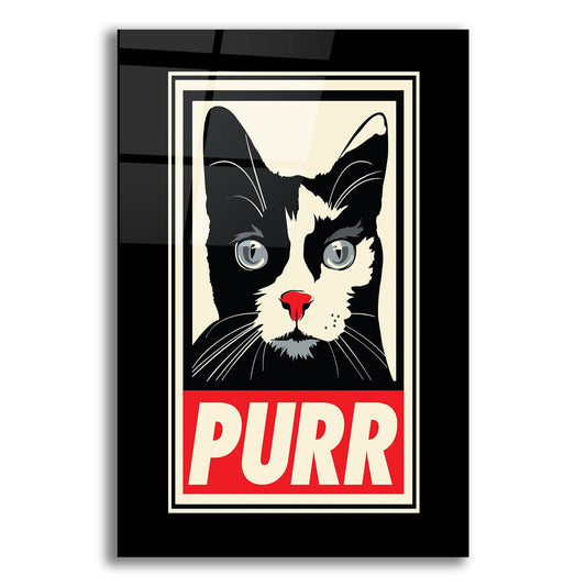 Epic Art 'PURR Propaganda 2' by Rachel Caldwell, Acrylic Glass Wall Art