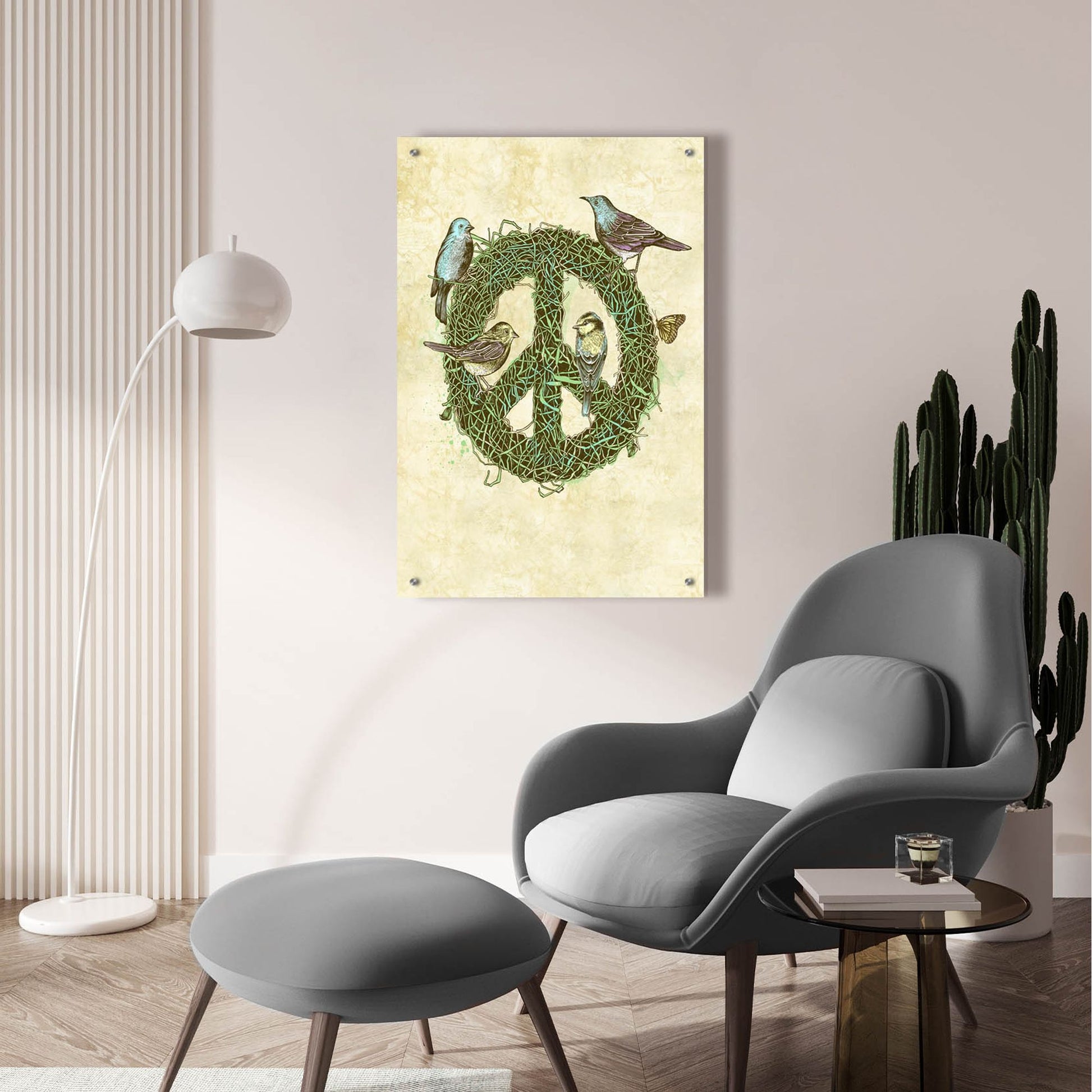 Epic Art 'Peace Talks' by Rachel Caldwell, Acrylic Glass Wall Art,24x36