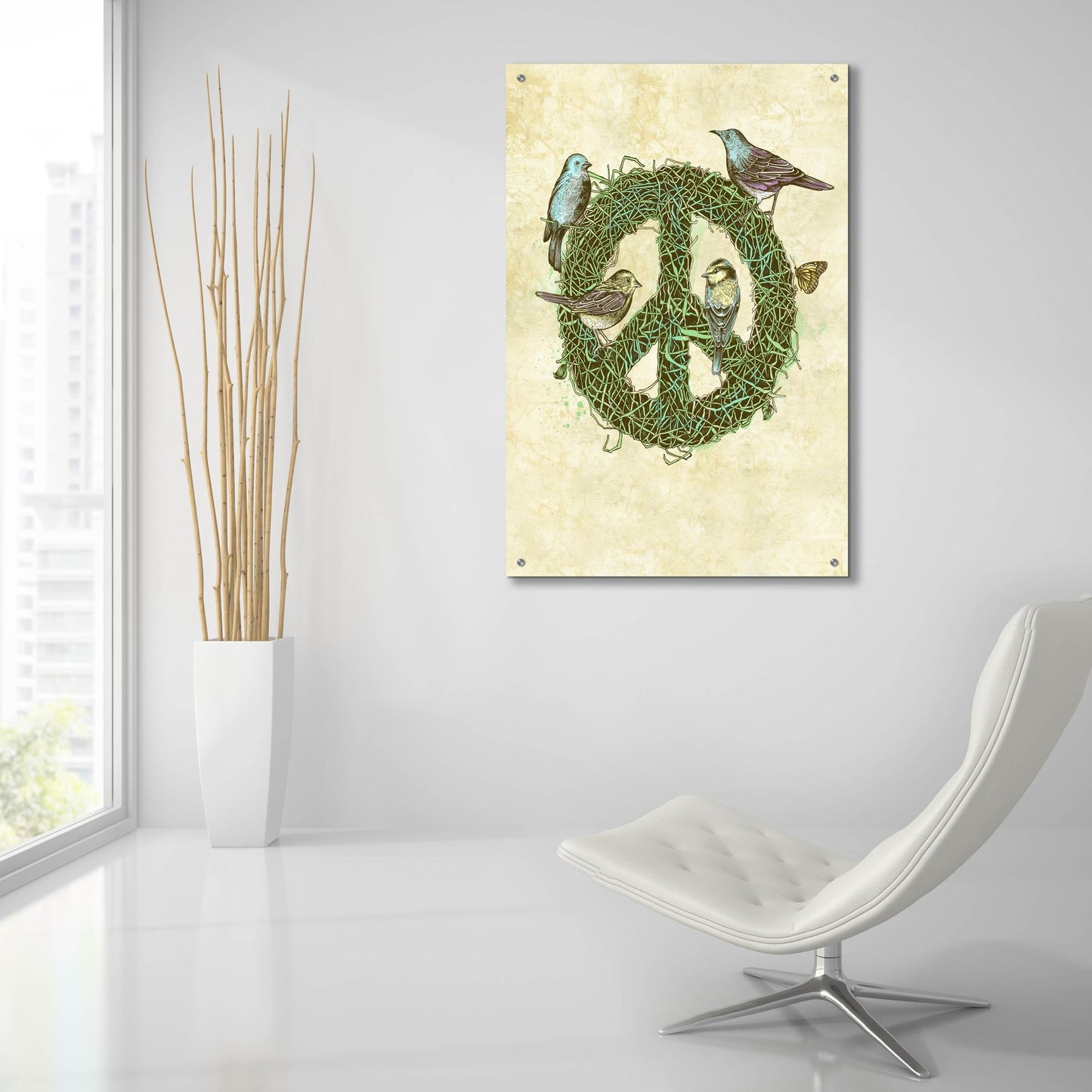 Epic Art 'Peace Talks' by Rachel Caldwell, Acrylic Glass Wall Art,24x36