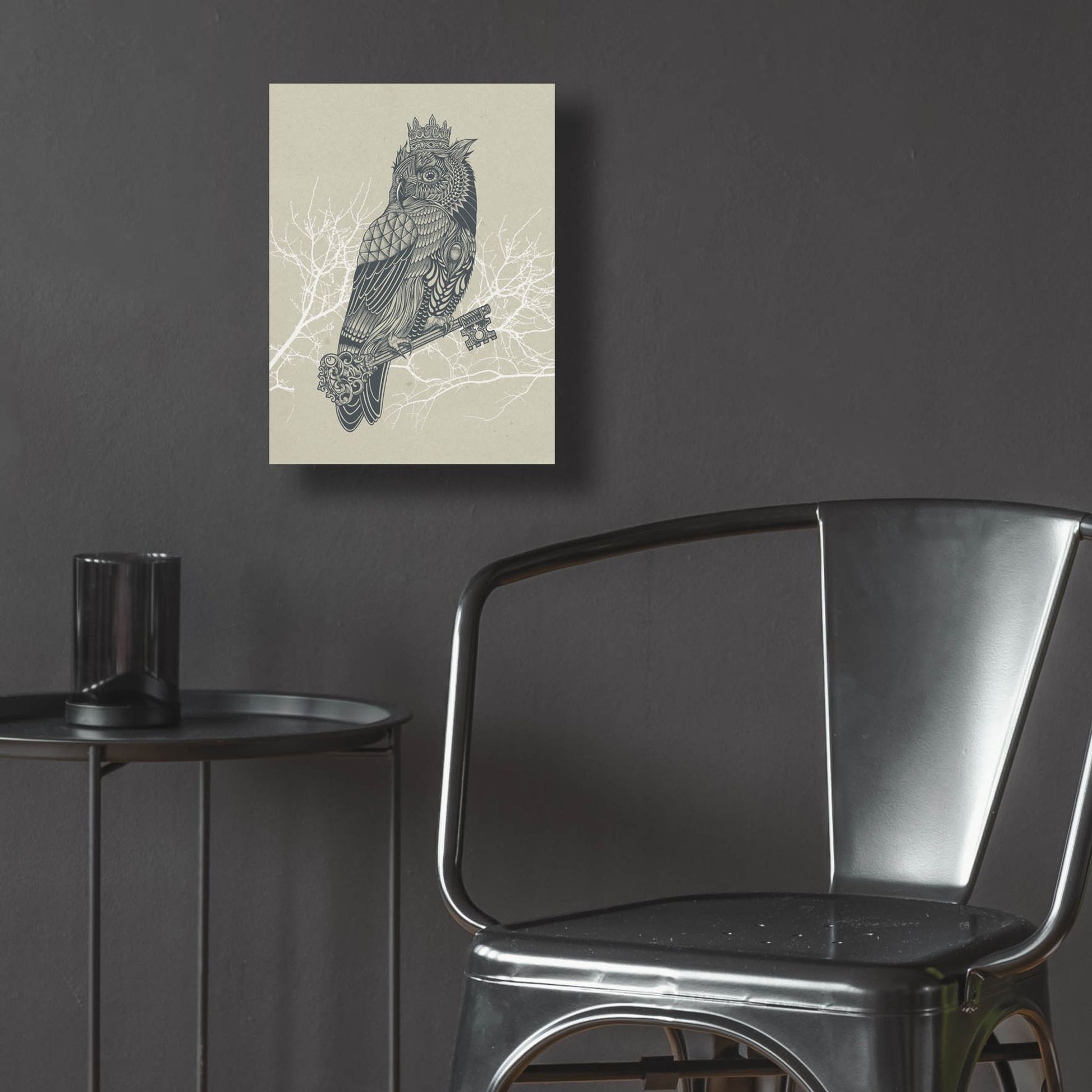 Epic Art 'Owl_King' by Epic Portfolio, Acrylic Glass Wall Art,12x16