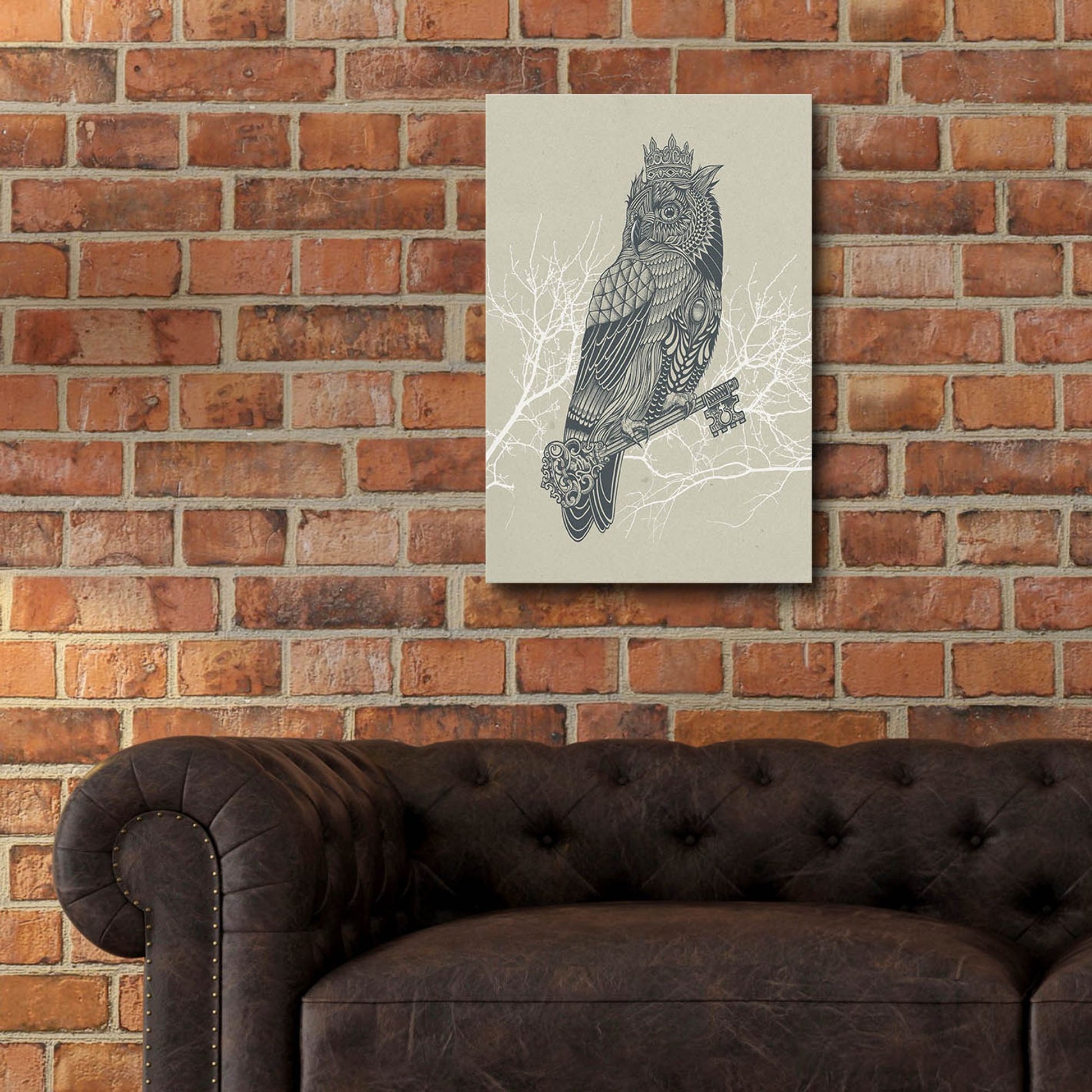 Epic Art 'Owl_King' by Epic Portfolio, Acrylic Glass Wall Art,16x24