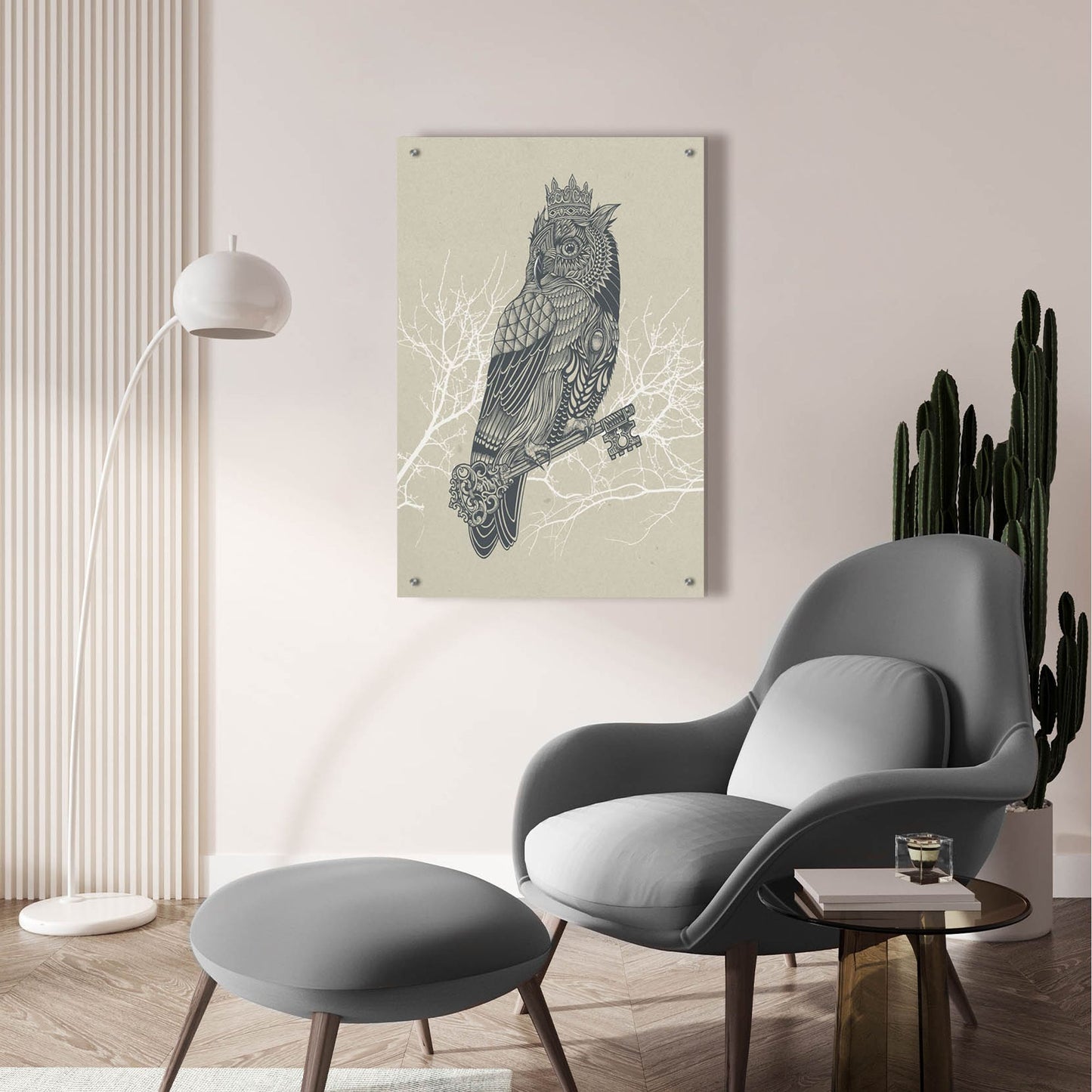 Epic Art 'Owl_King' by Epic Portfolio, Acrylic Glass Wall Art,24x36