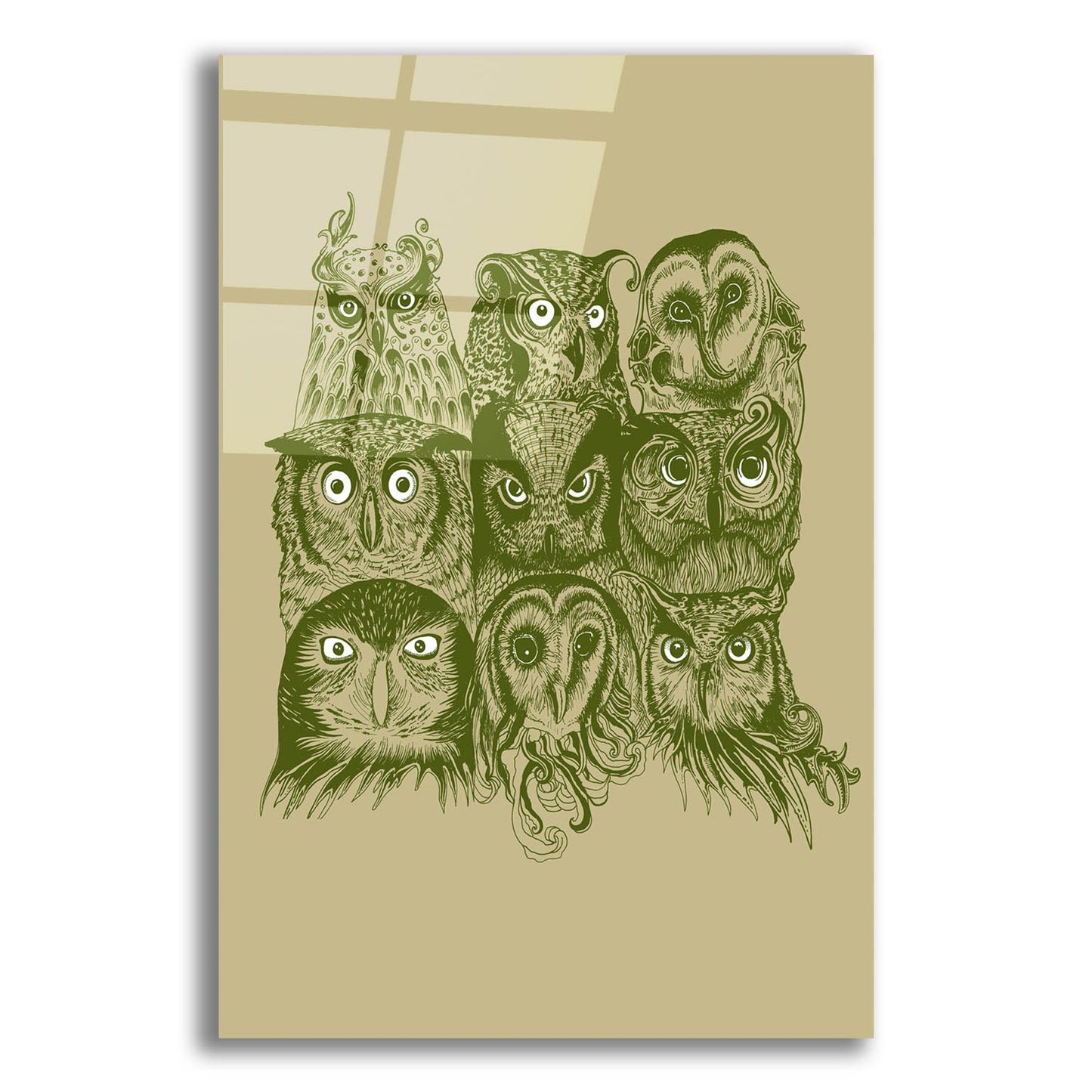 Epic Art 'Nine Owls' by Rachel Caldwell, Acrylic Glass Wall Art