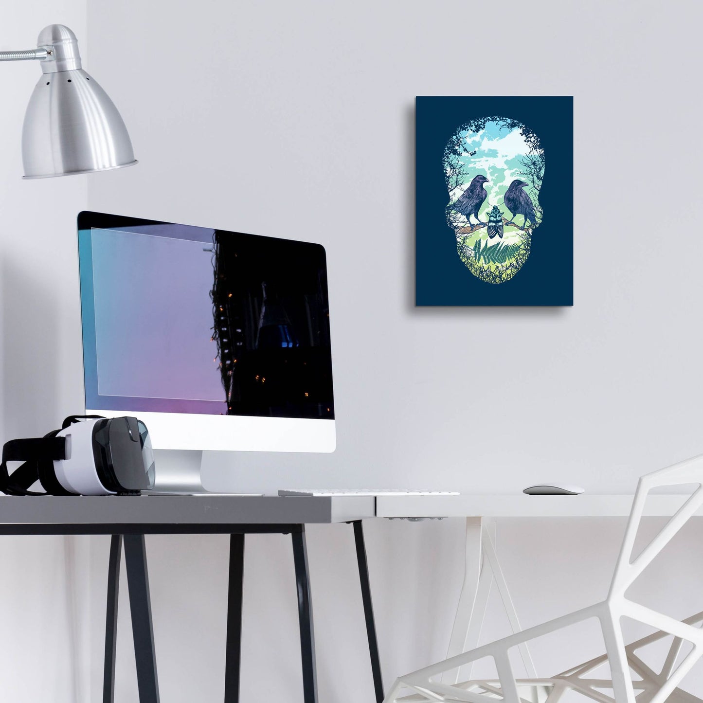 Epic Art 'Nature Skull' by Rachel Caldwell, Acrylic Glass Wall Art,12x16