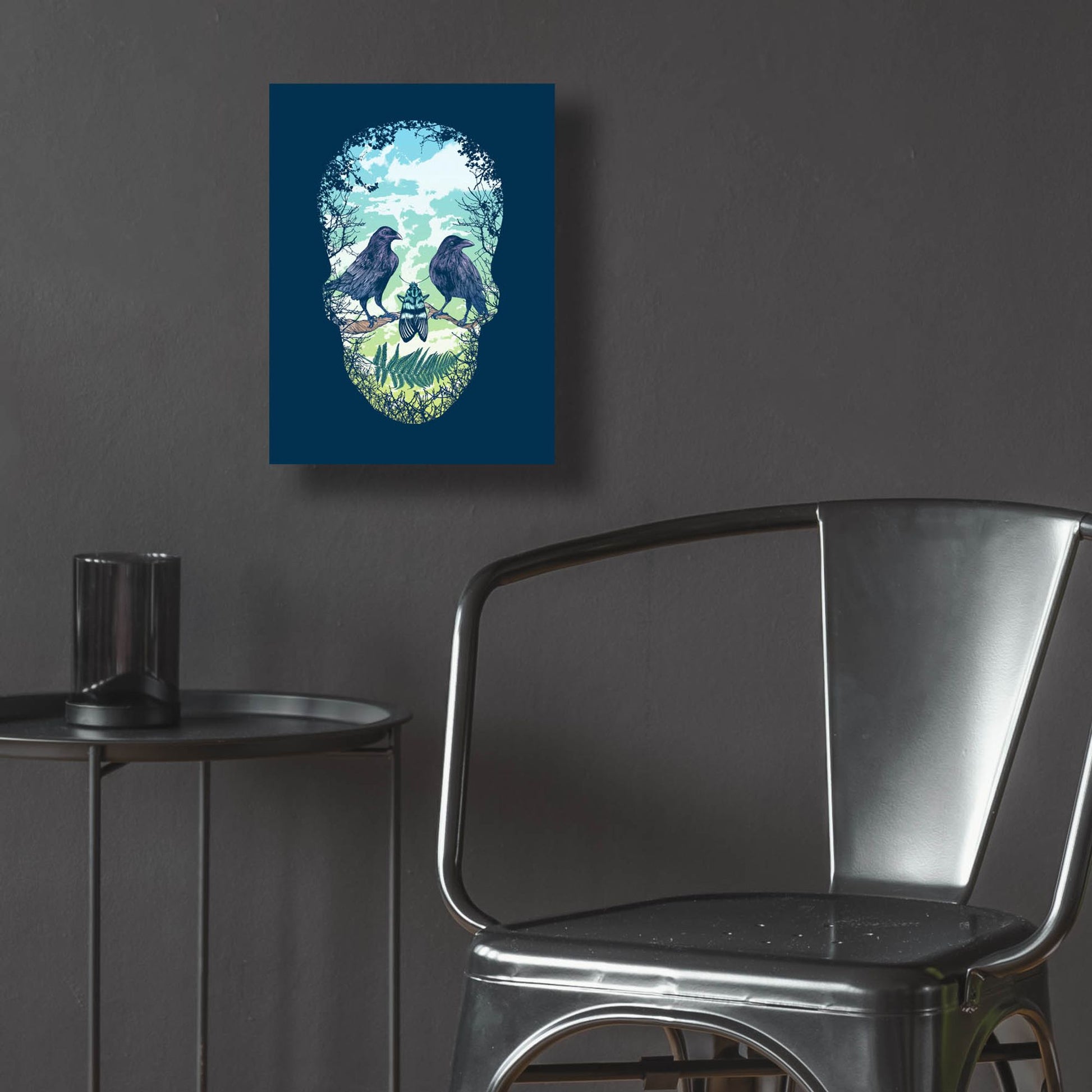 Epic Art 'Nature Skull' by Rachel Caldwell, Acrylic Glass Wall Art,12x16