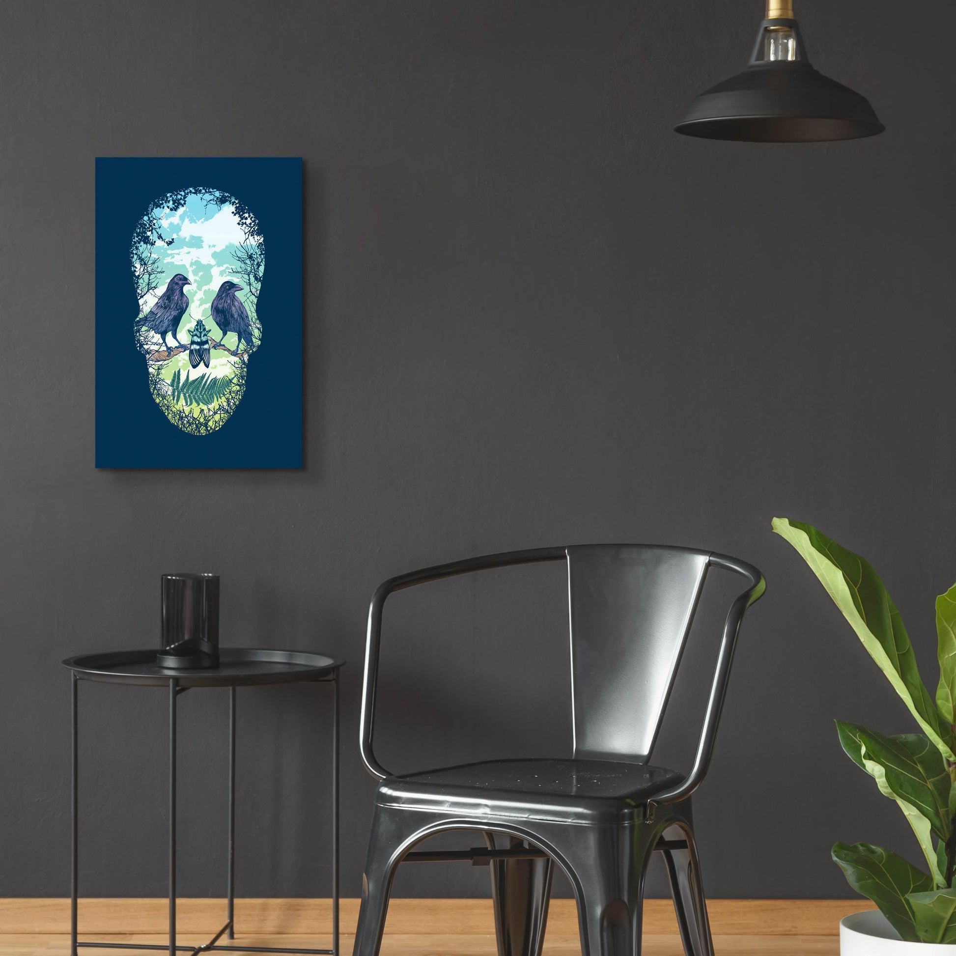 Epic Art 'Nature Skull' by Rachel Caldwell, Acrylic Glass Wall Art,16x24