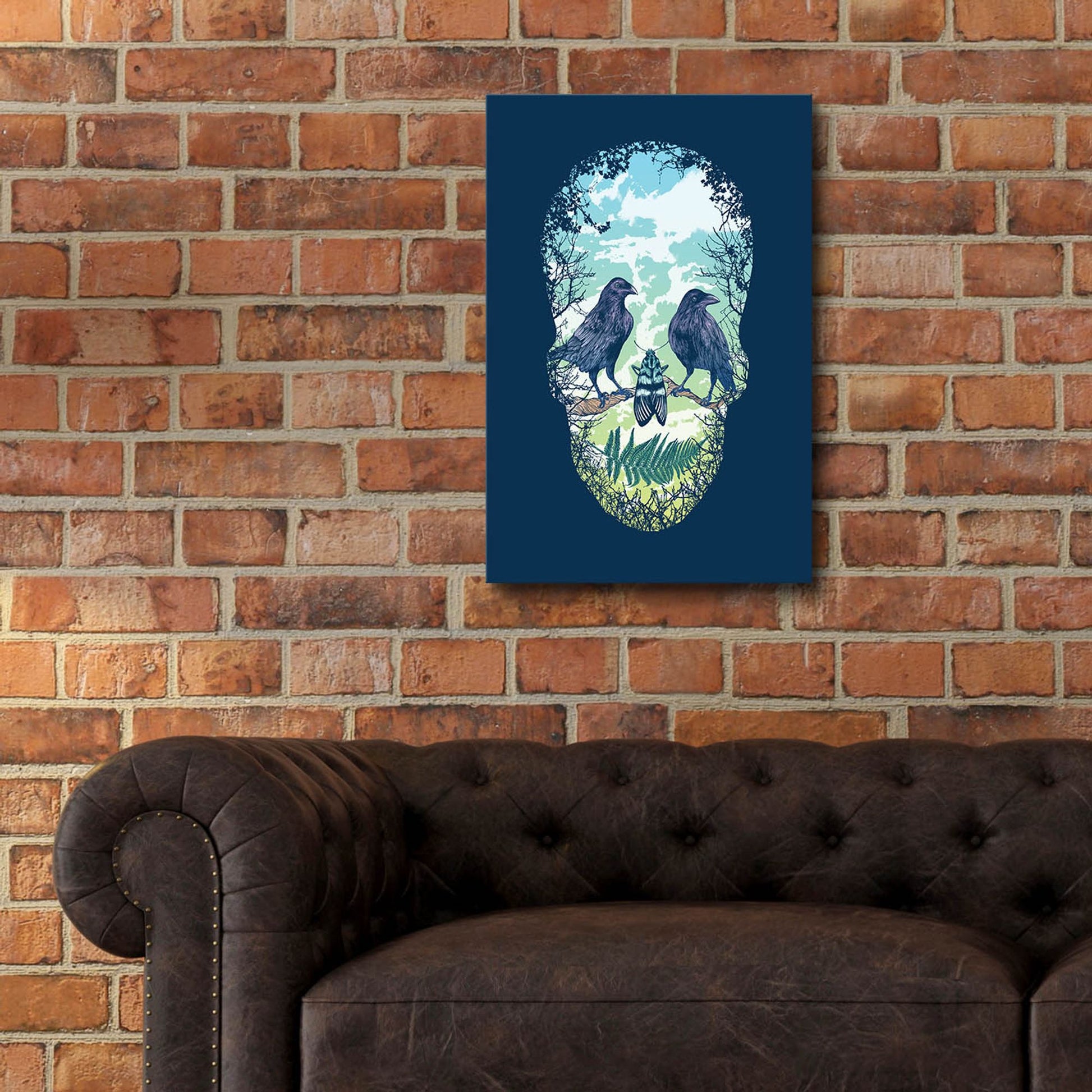 Epic Art 'Nature Skull' by Rachel Caldwell, Acrylic Glass Wall Art,16x24