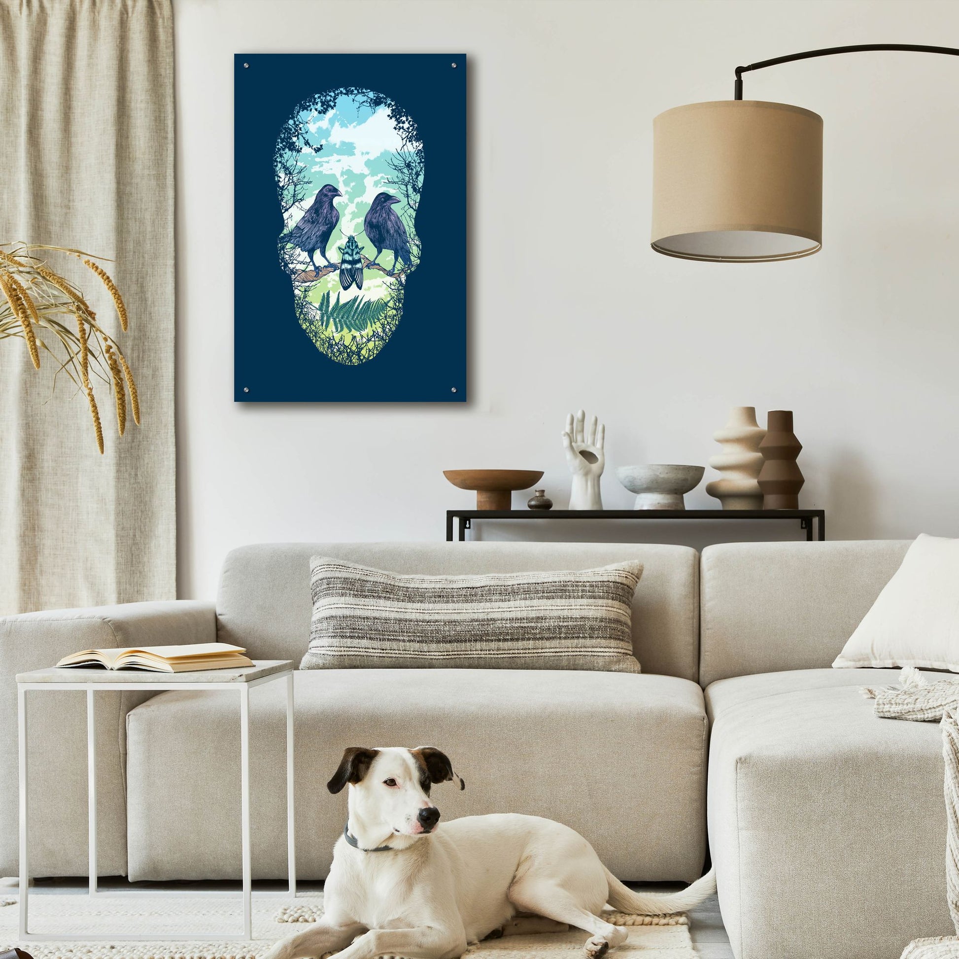 Epic Art 'Nature Skull' by Rachel Caldwell, Acrylic Glass Wall Art,24x36