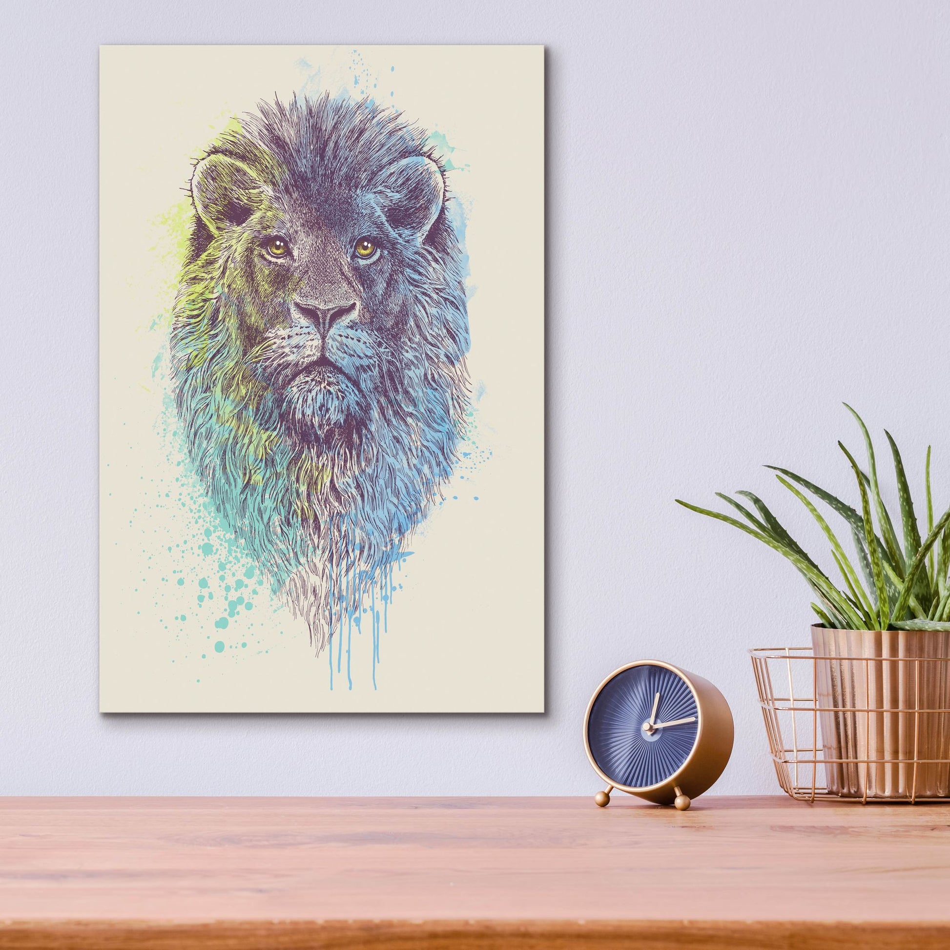 Epic Art 'Lion King' by Epic Portfolio, Acrylic Glass Wall Art,12x16