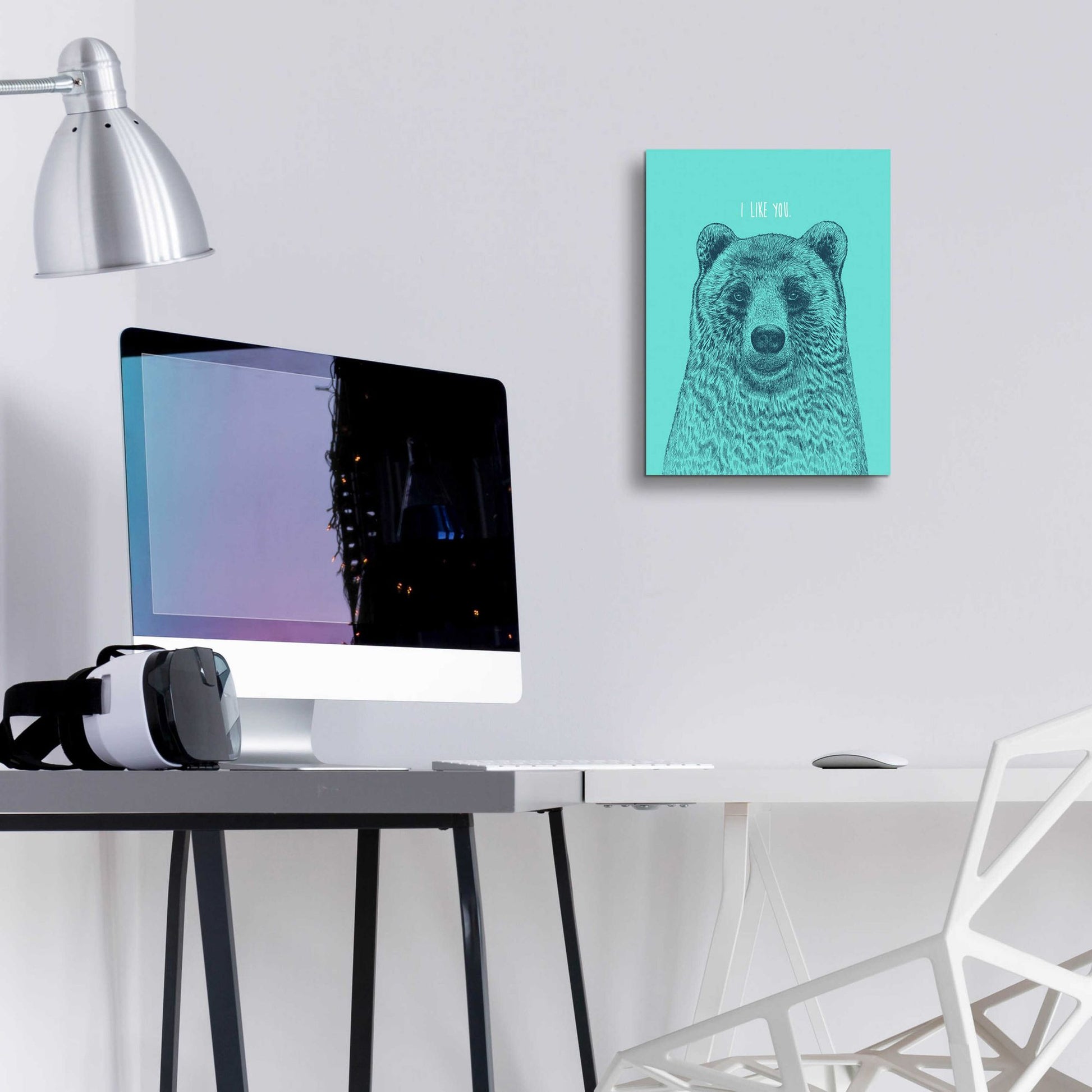 Epic Art 'I Like You Bear' by Rachel Caldwell, Acrylic Glass Wall Art,12x16