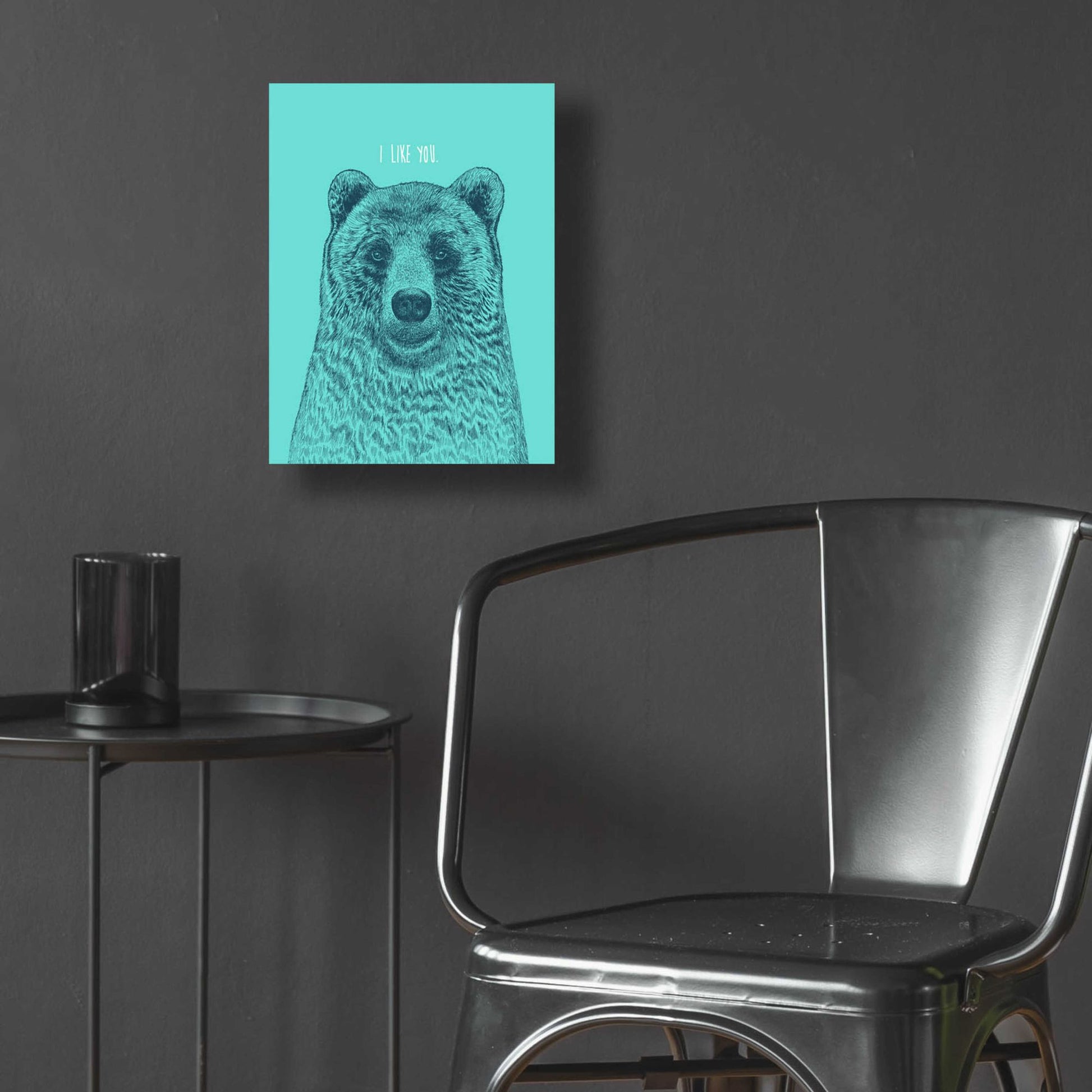 Epic Art 'I Like You Bear' by Rachel Caldwell, Acrylic Glass Wall Art,12x16