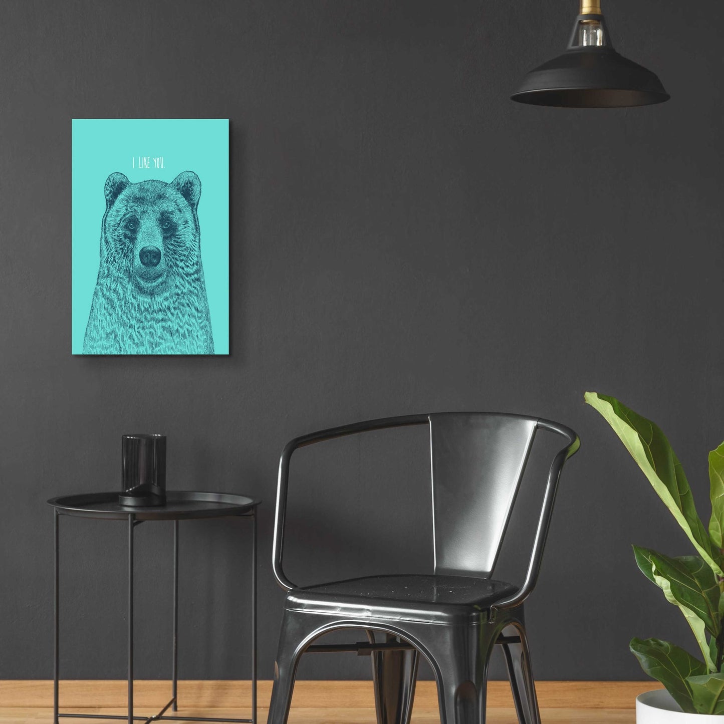 Epic Art 'I Like You Bear' by Rachel Caldwell, Acrylic Glass Wall Art,16x24