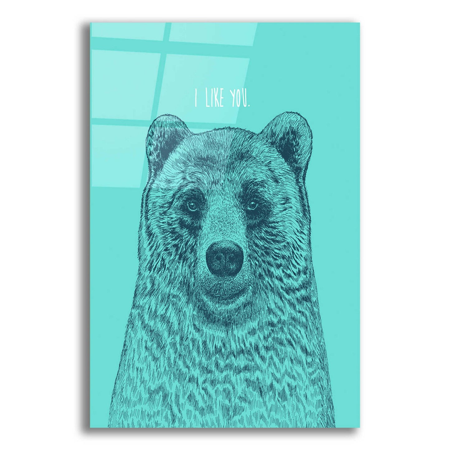 Epic Art 'I Like You Bear' by Rachel Caldwell, Acrylic Glass Wall Art