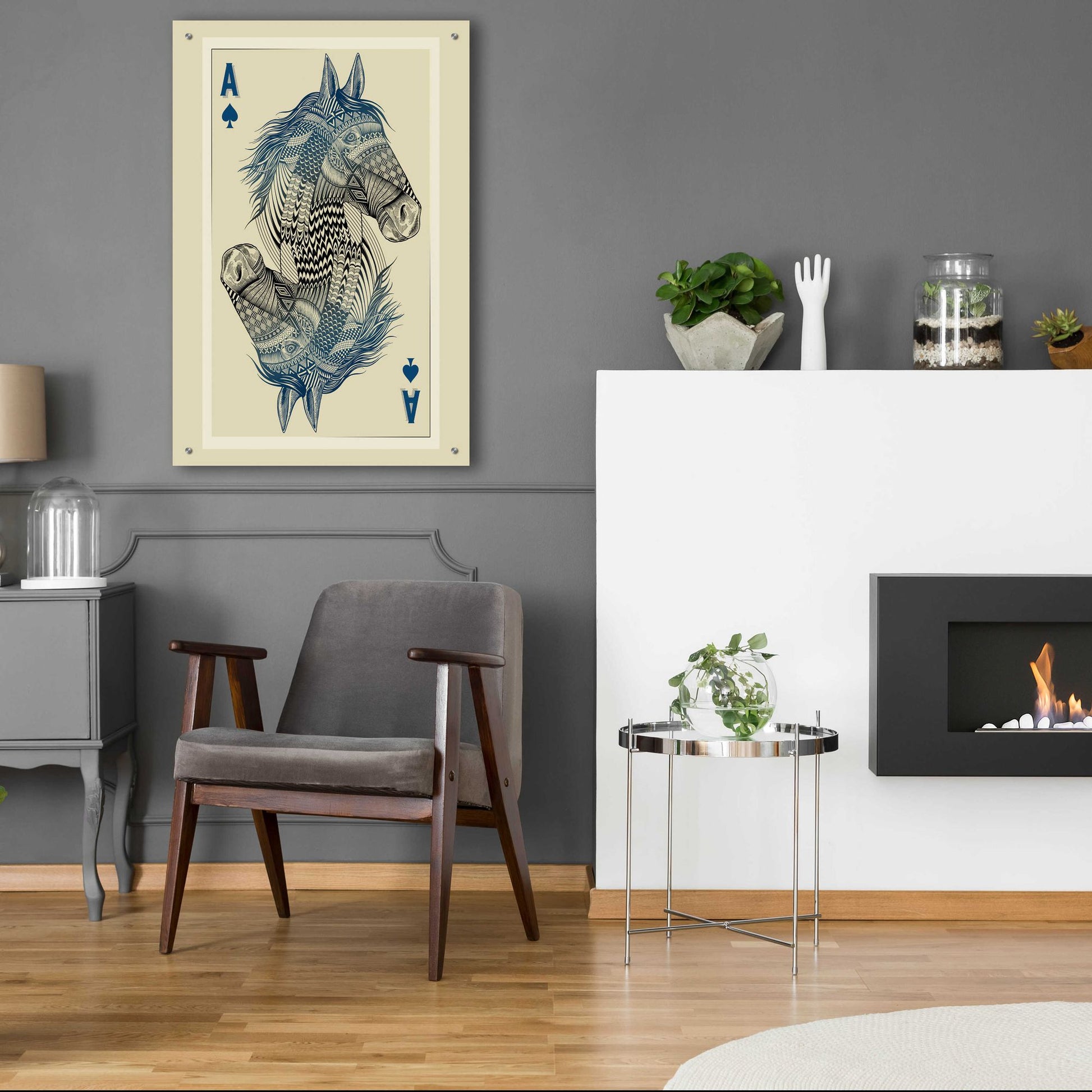 Epic Art 'Geo Horse' by Rachel Caldwell, Acrylic Glass Wall Art,24x36