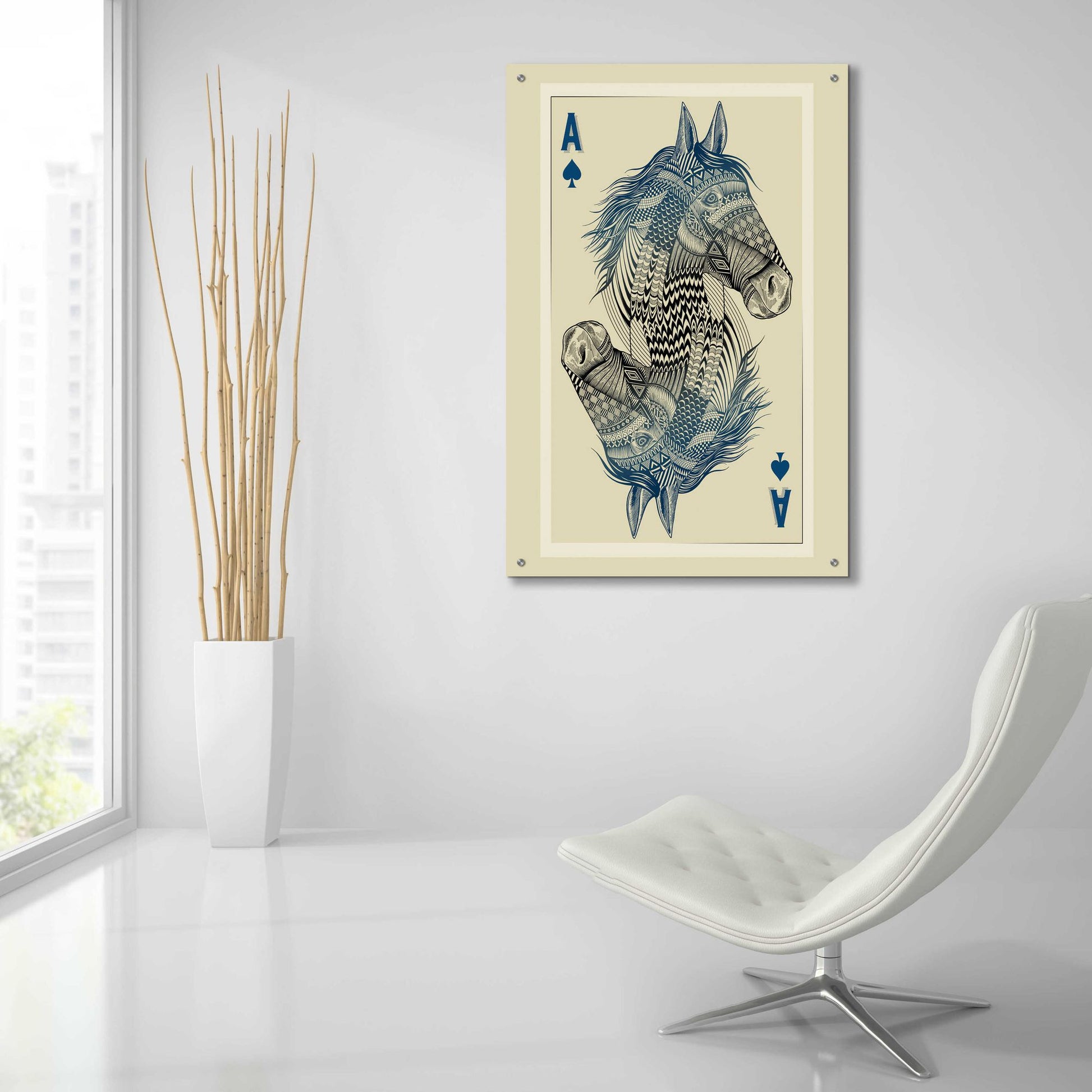 Epic Art 'Geo Horse' by Rachel Caldwell, Acrylic Glass Wall Art,24x36