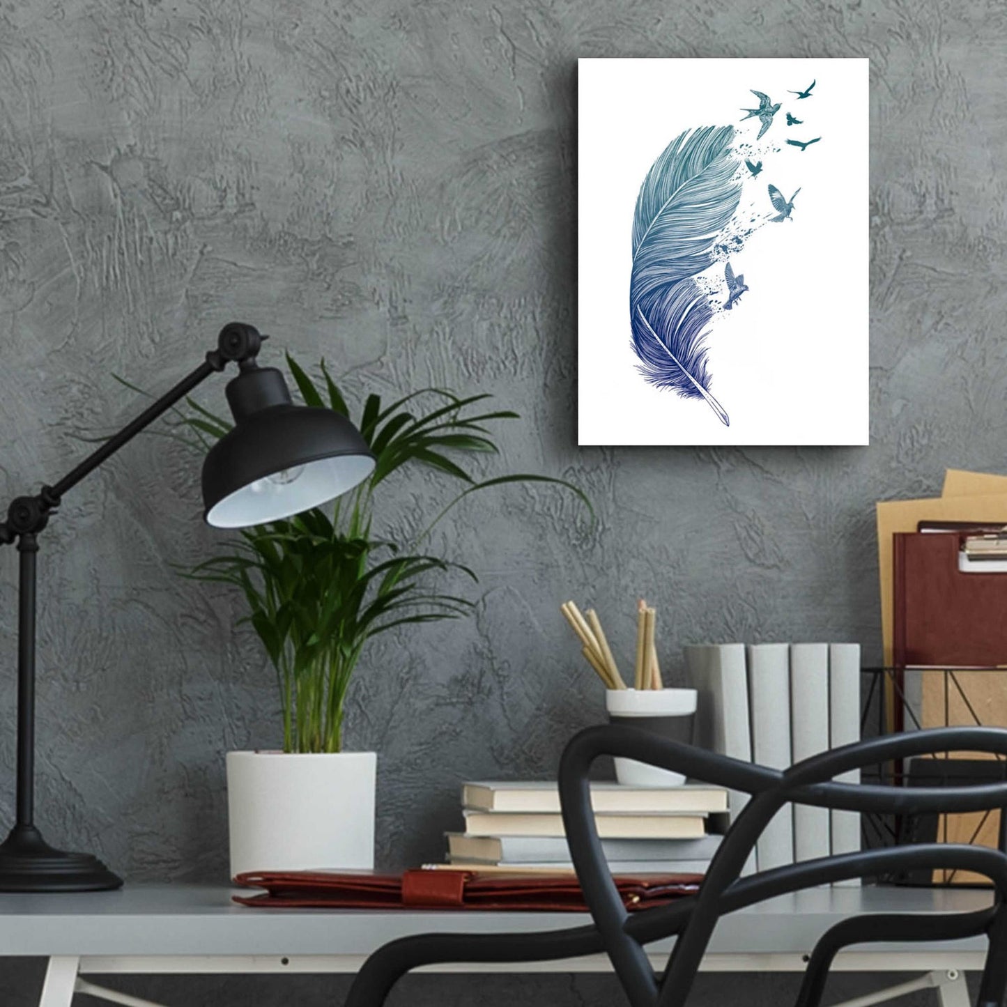 Epic Art 'Fly Away' by Rachel Caldwell, Acrylic Glass Wall Art,12x16