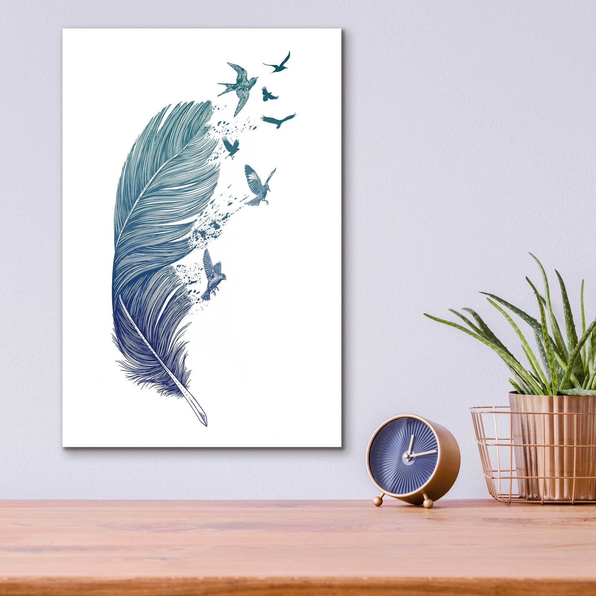 Epic Art 'Fly Away' by Rachel Caldwell, Acrylic Glass Wall Art,12x16