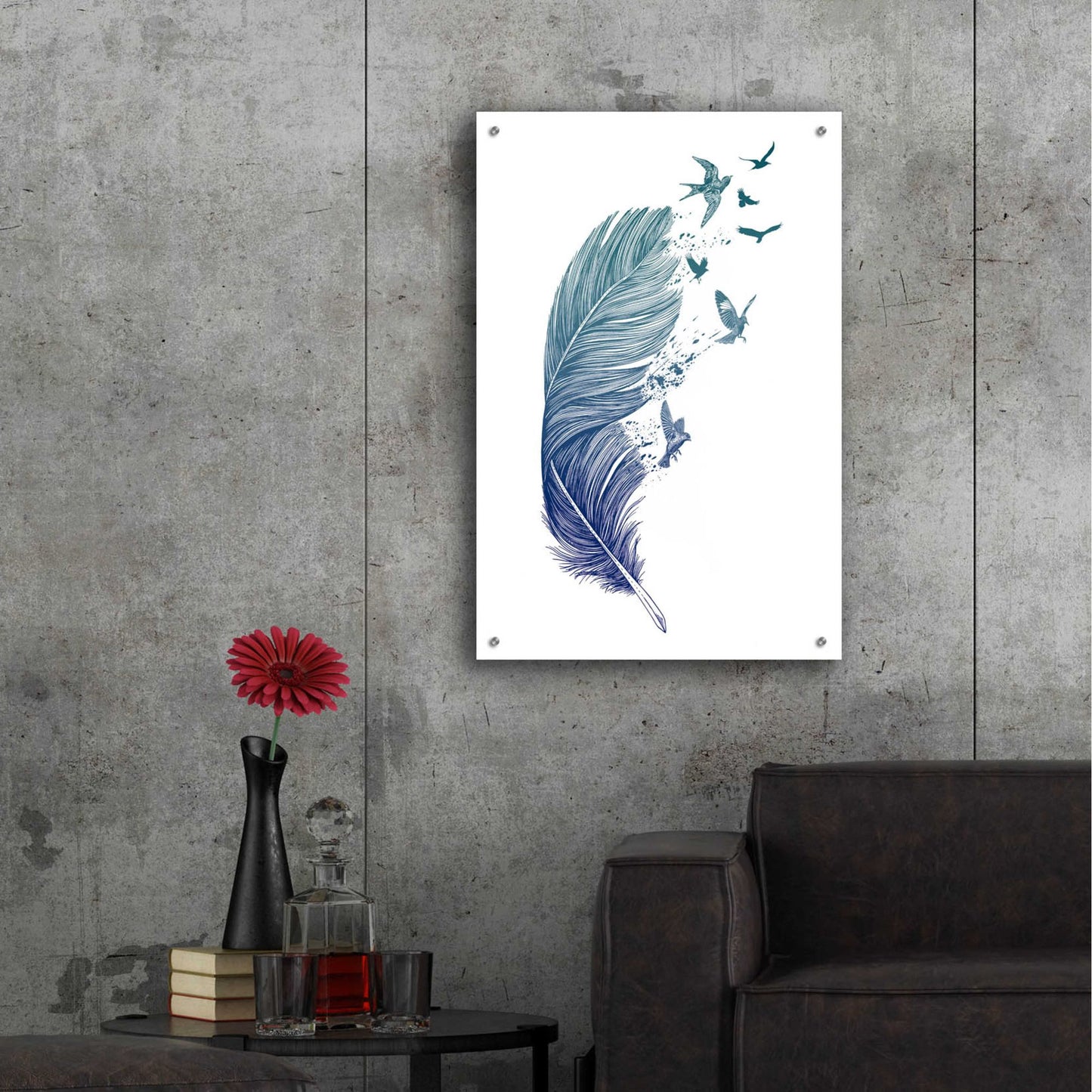 Epic Art 'Fly Away' by Rachel Caldwell, Acrylic Glass Wall Art,24x36