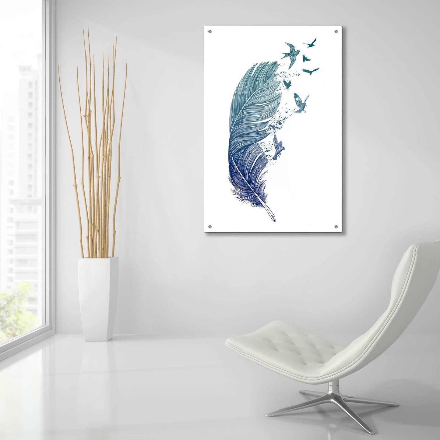 Epic Art 'Fly Away' by Rachel Caldwell, Acrylic Glass Wall Art,24x36