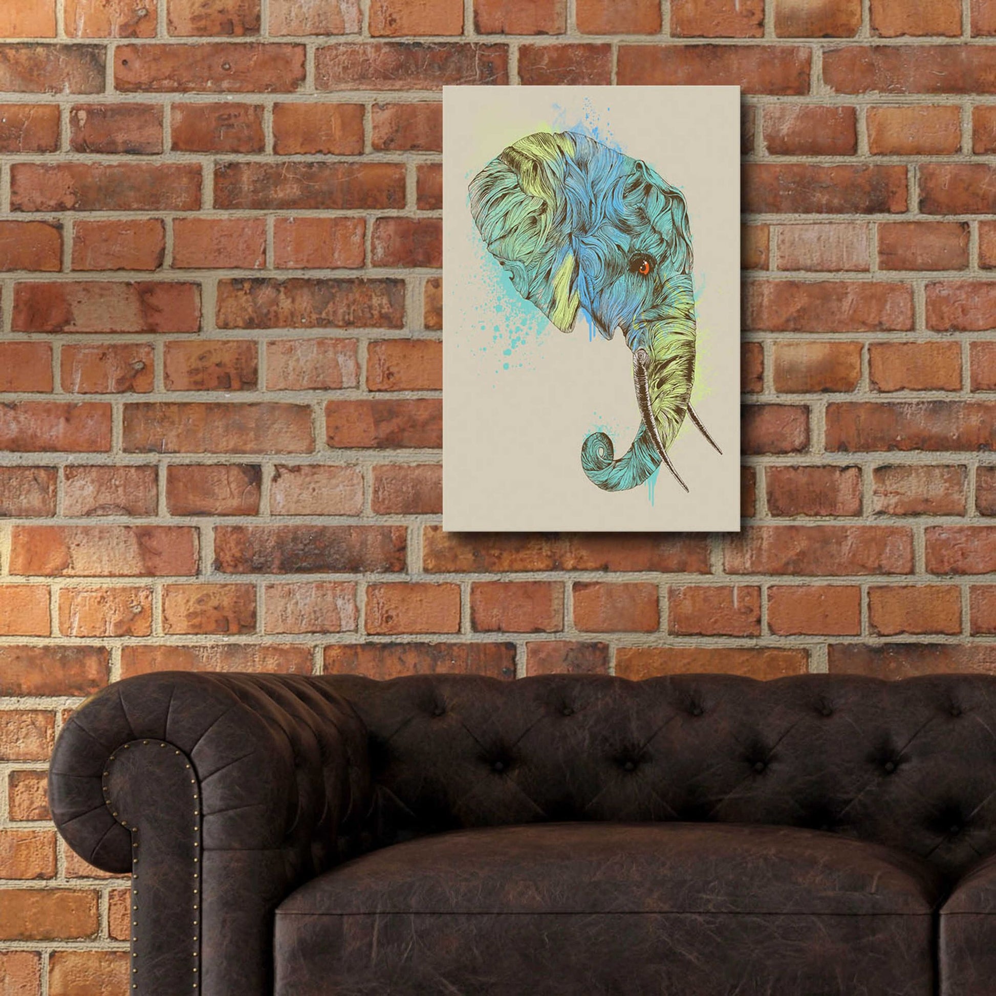 Epic Art 'Elephant King' by Rachel Caldwell, Acrylic Glass Wall Art,16x24