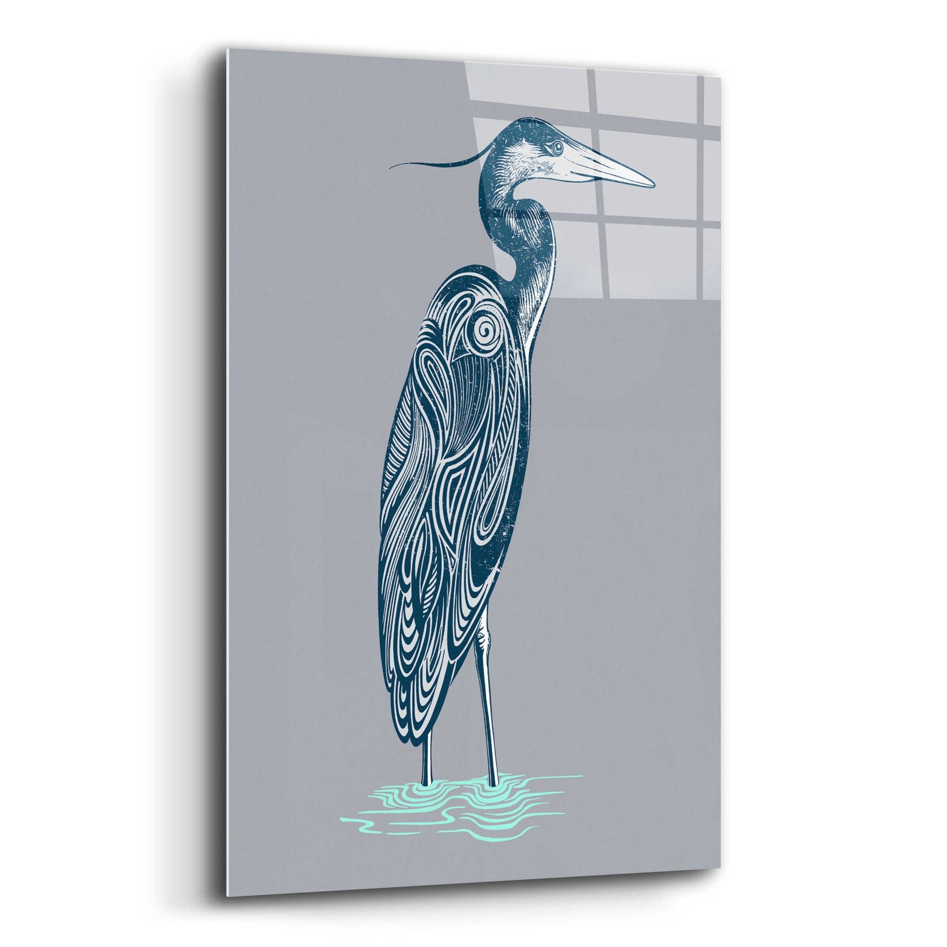 Epic Art 'Blue Heron' by Rachel Caldwell, Acrylic Glass Wall Art,12x16