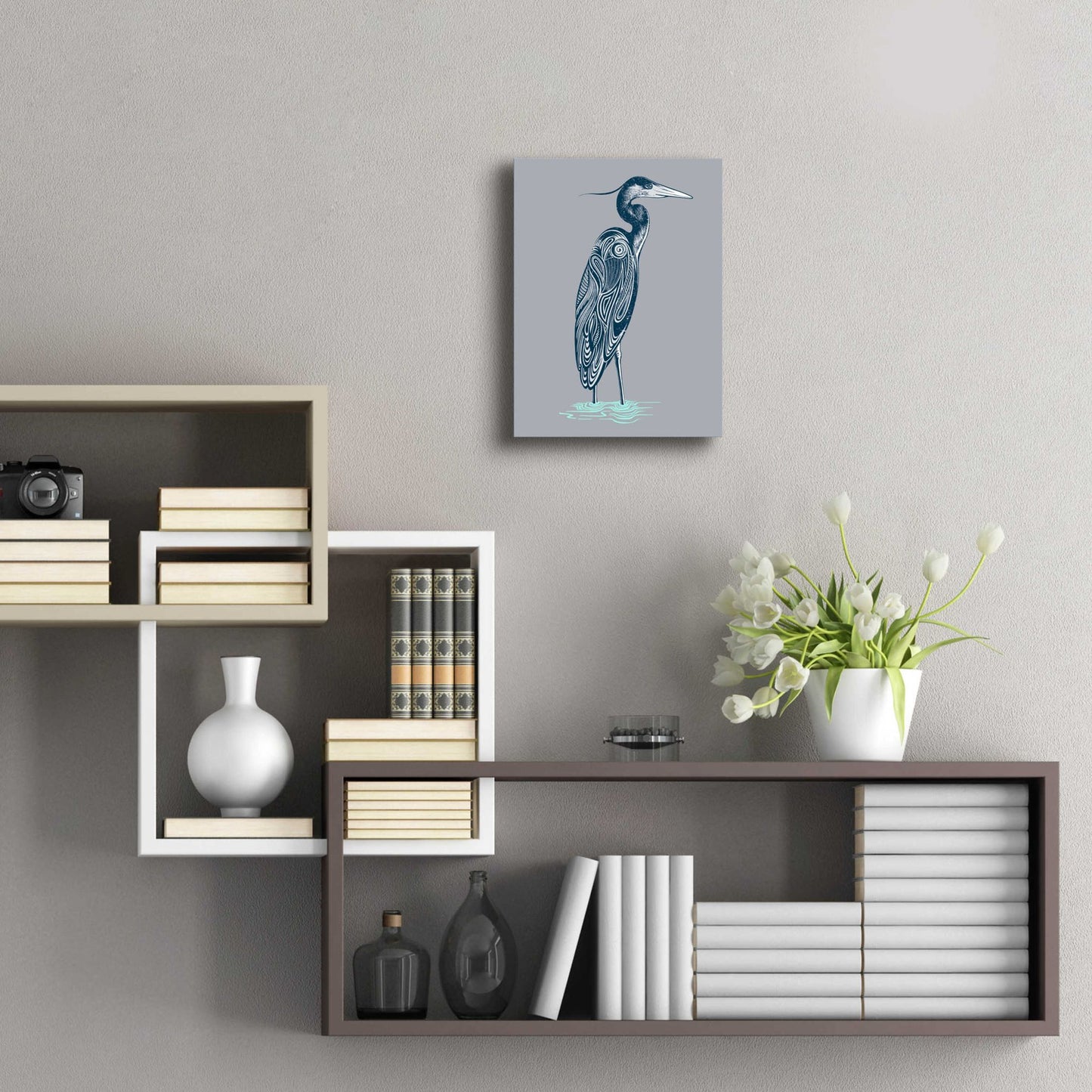 Epic Art 'Blue Heron' by Rachel Caldwell, Acrylic Glass Wall Art,12x16