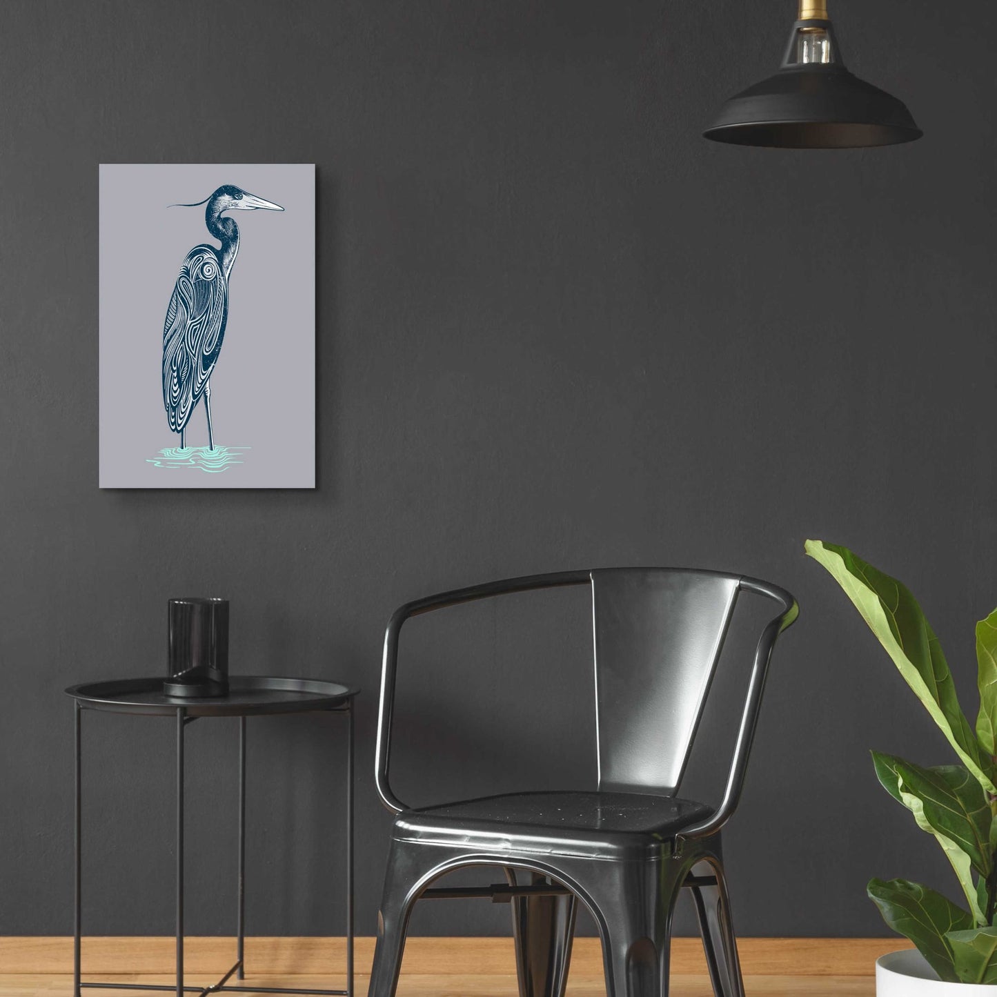 Epic Art 'Blue Heron' by Rachel Caldwell, Acrylic Glass Wall Art,16x24