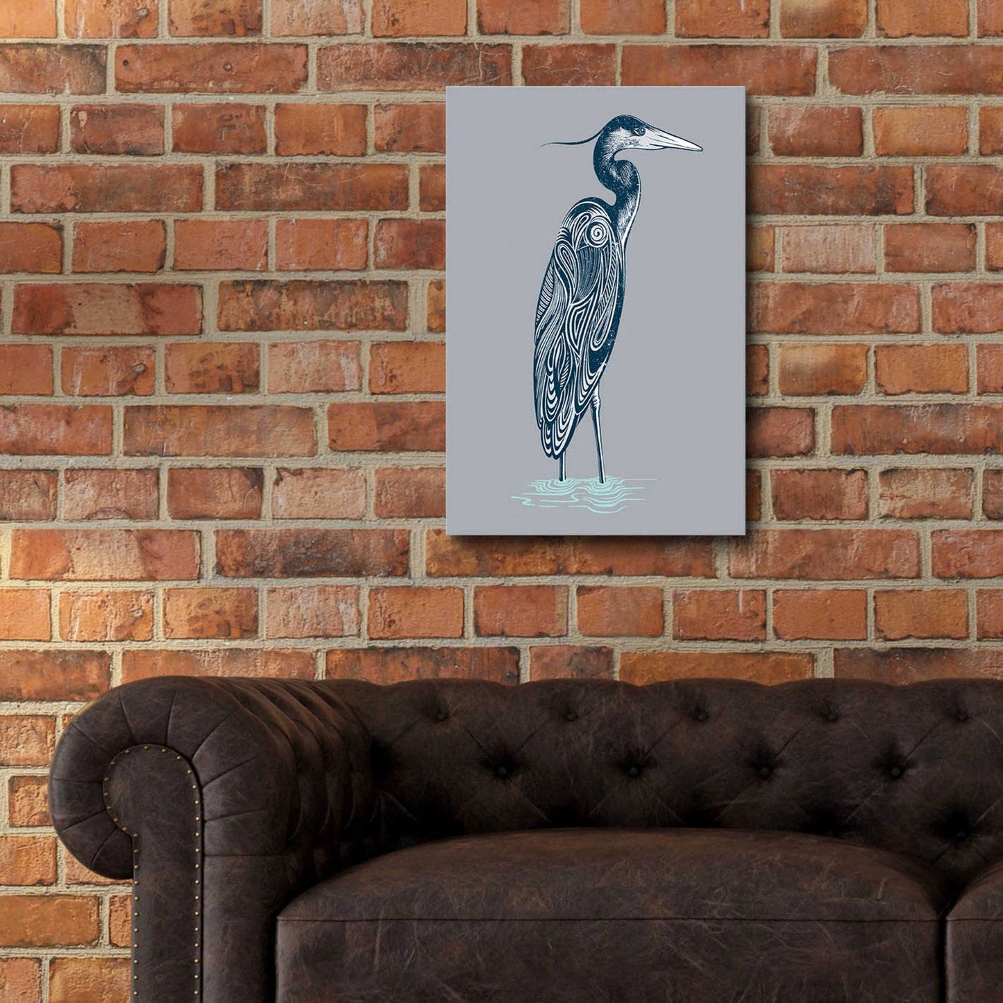 Epic Art 'Blue Heron' by Rachel Caldwell, Acrylic Glass Wall Art,16x24