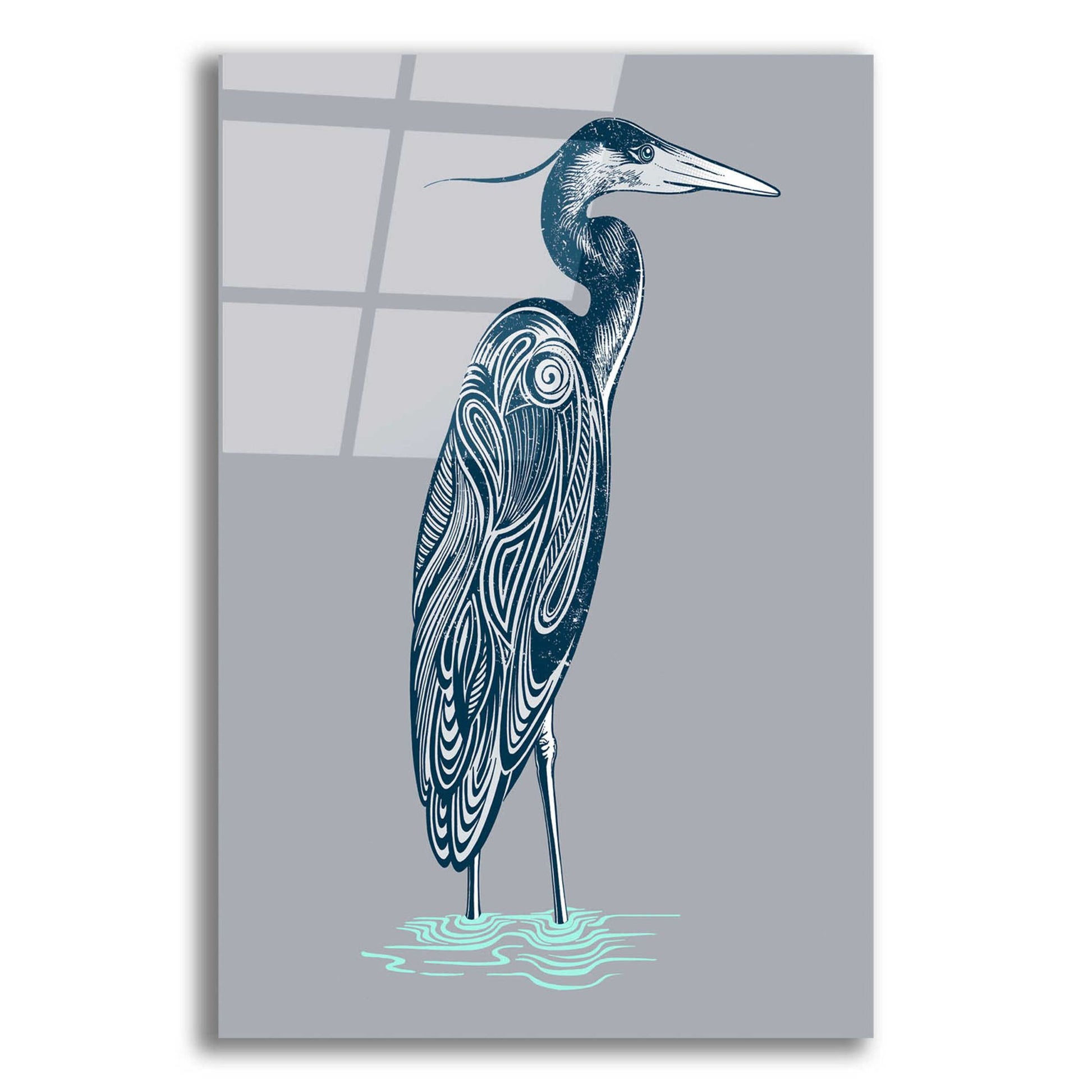 Epic Art 'Blue Heron' by Rachel Caldwell, Acrylic Glass Wall Art