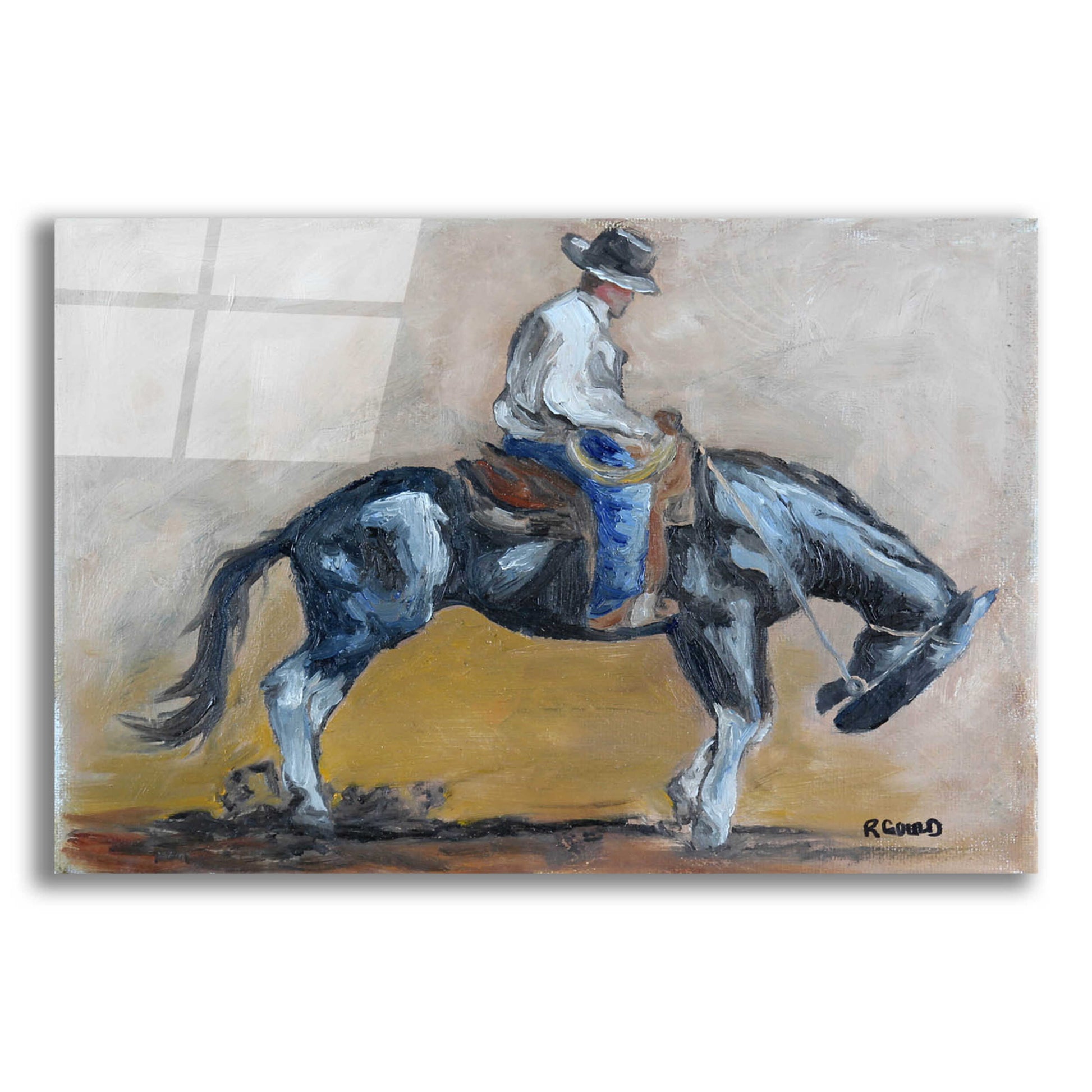 Epic Art 'Taking Him Back' by Renee Gould, Acrylic Glass Wall Art,16x12