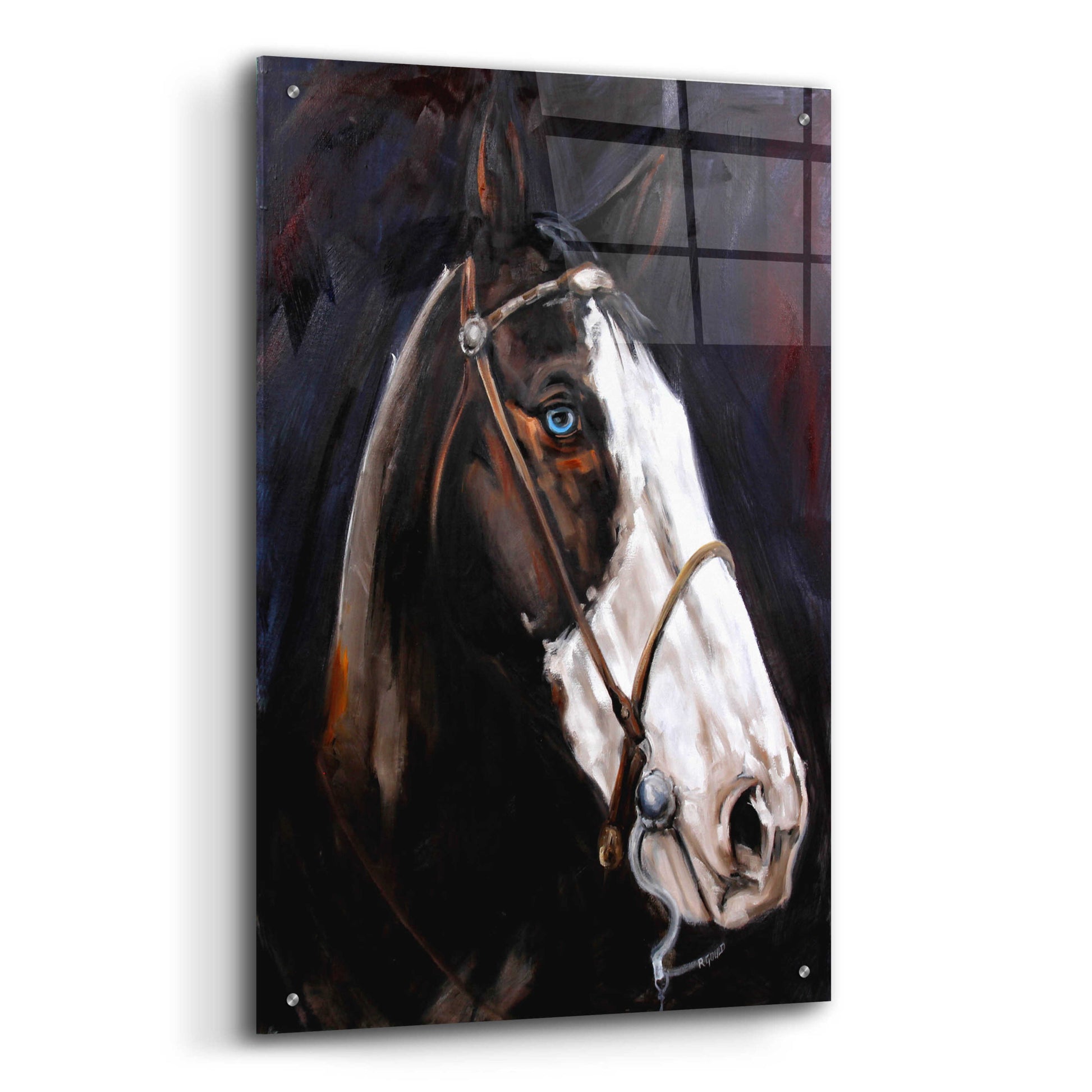 Epic Art 'Bold Faced' by Renee Gould, Acrylic Glass Wall Art,24x36
