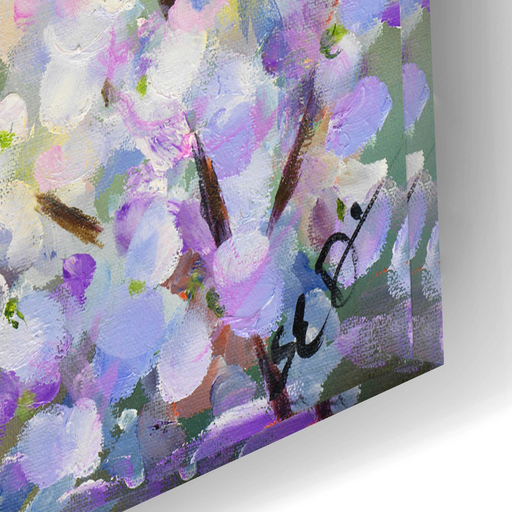 Epic Art 'Butterfly with Hydrangea' by Sarah Davis, Acrylic Glass Wall Art,12x16