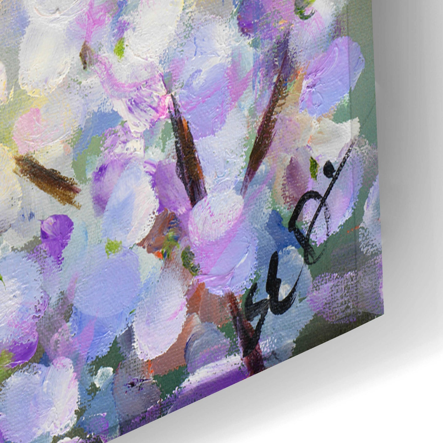 Epic Art 'Butterfly with Hydrangea' by Sarah Davis, Acrylic Glass Wall Art,16x24