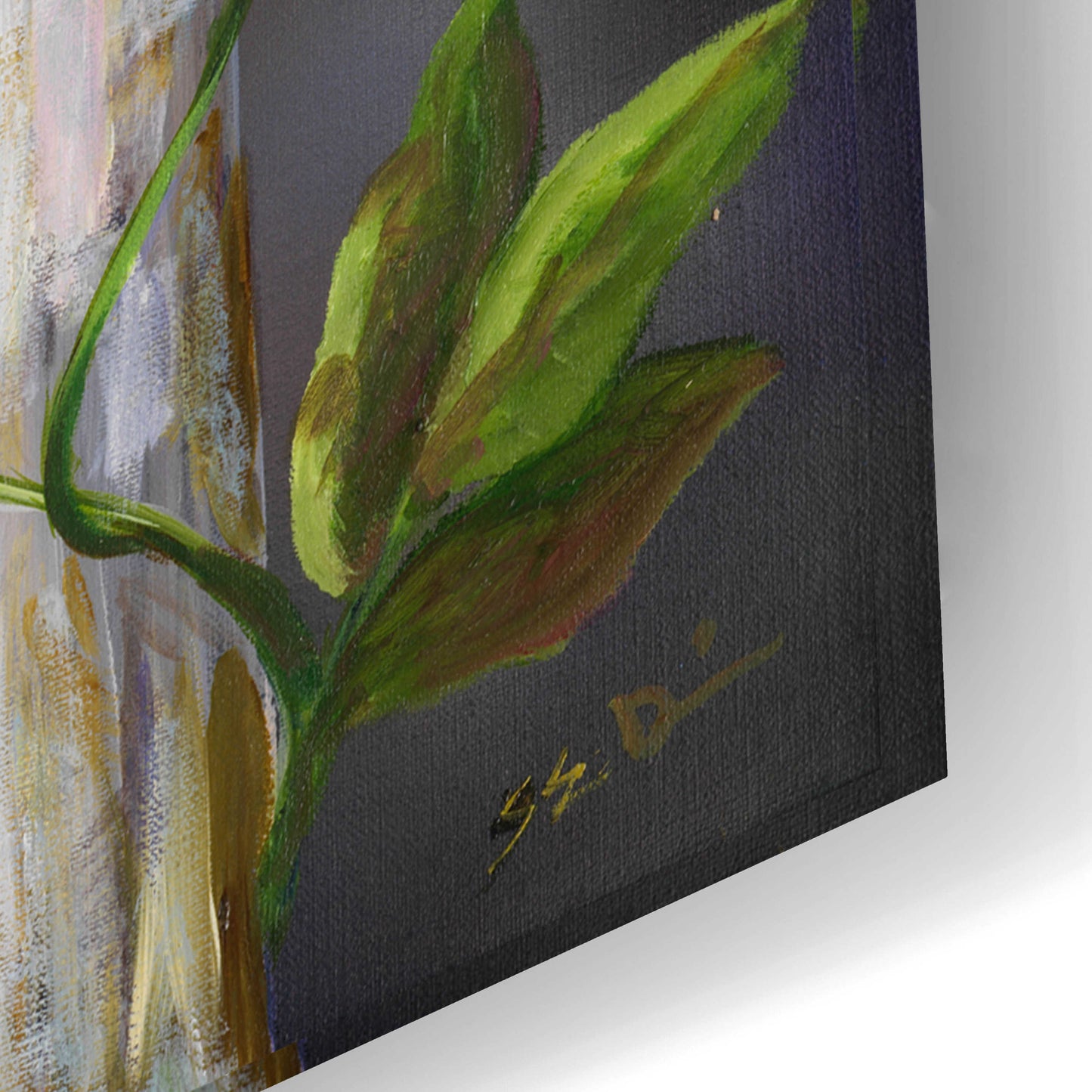 Epic Art 'Hummingbird with Flowers' by Sarah Davis, Acrylic Glass Wall Art,24x16