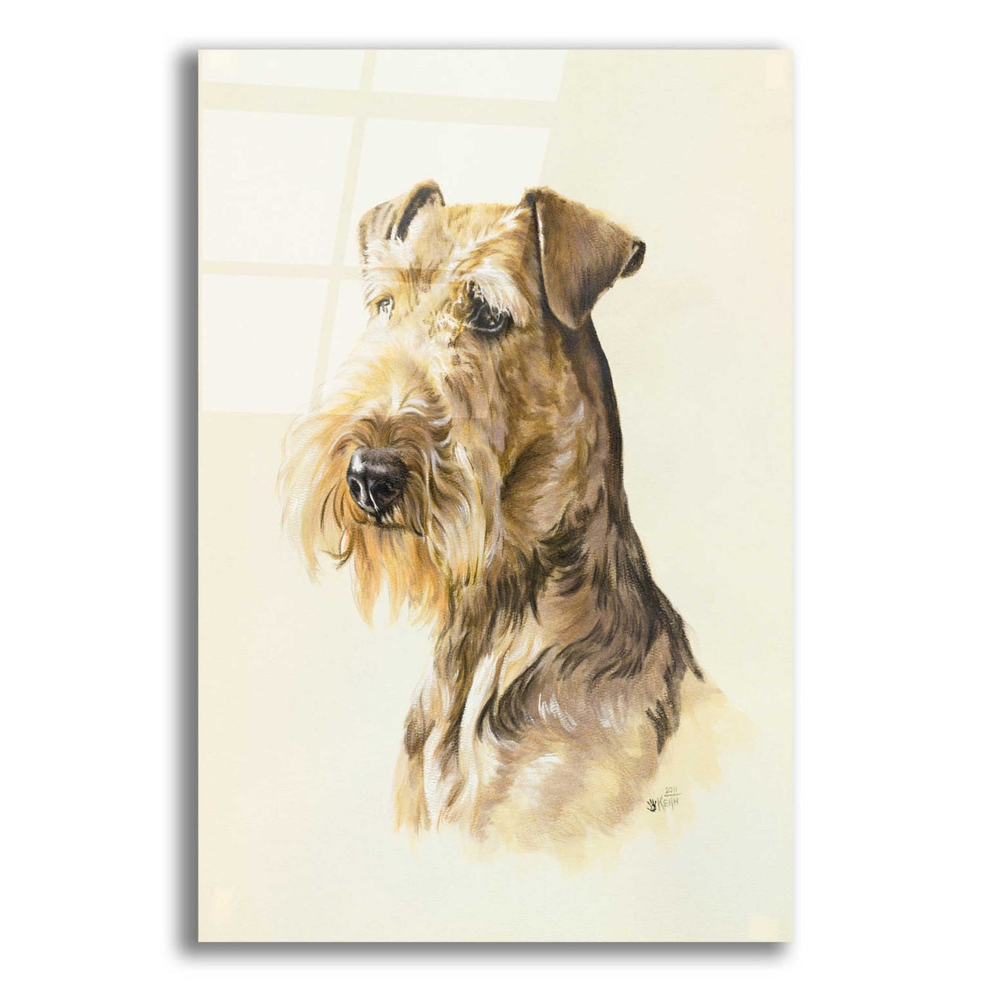 Epic Art 'Airedale' by Barbara Keith, Acrylic Glass Wall Art,12x16