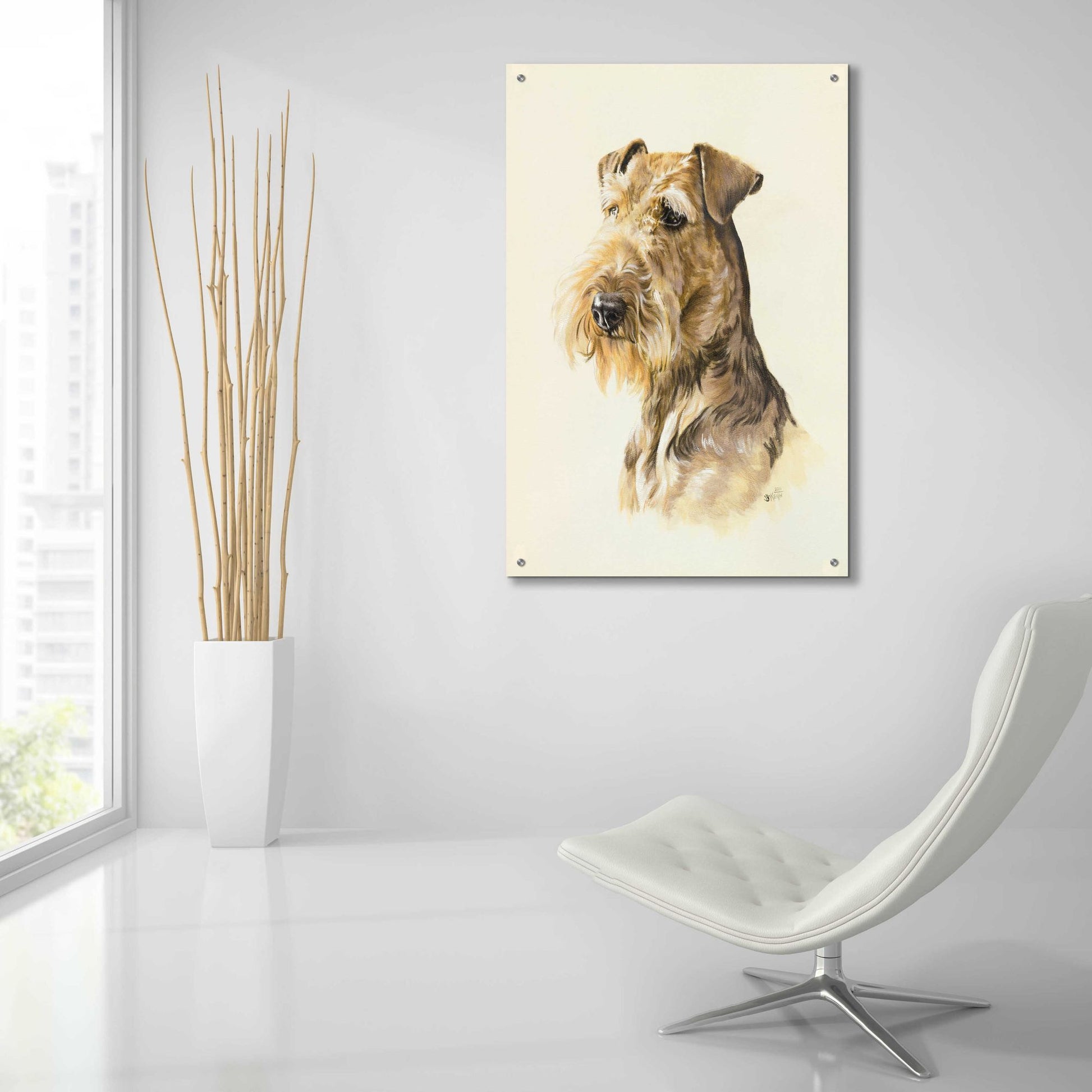 Epic Art 'Airedale' by Barbara Keith, Acrylic Glass Wall Art,24x36