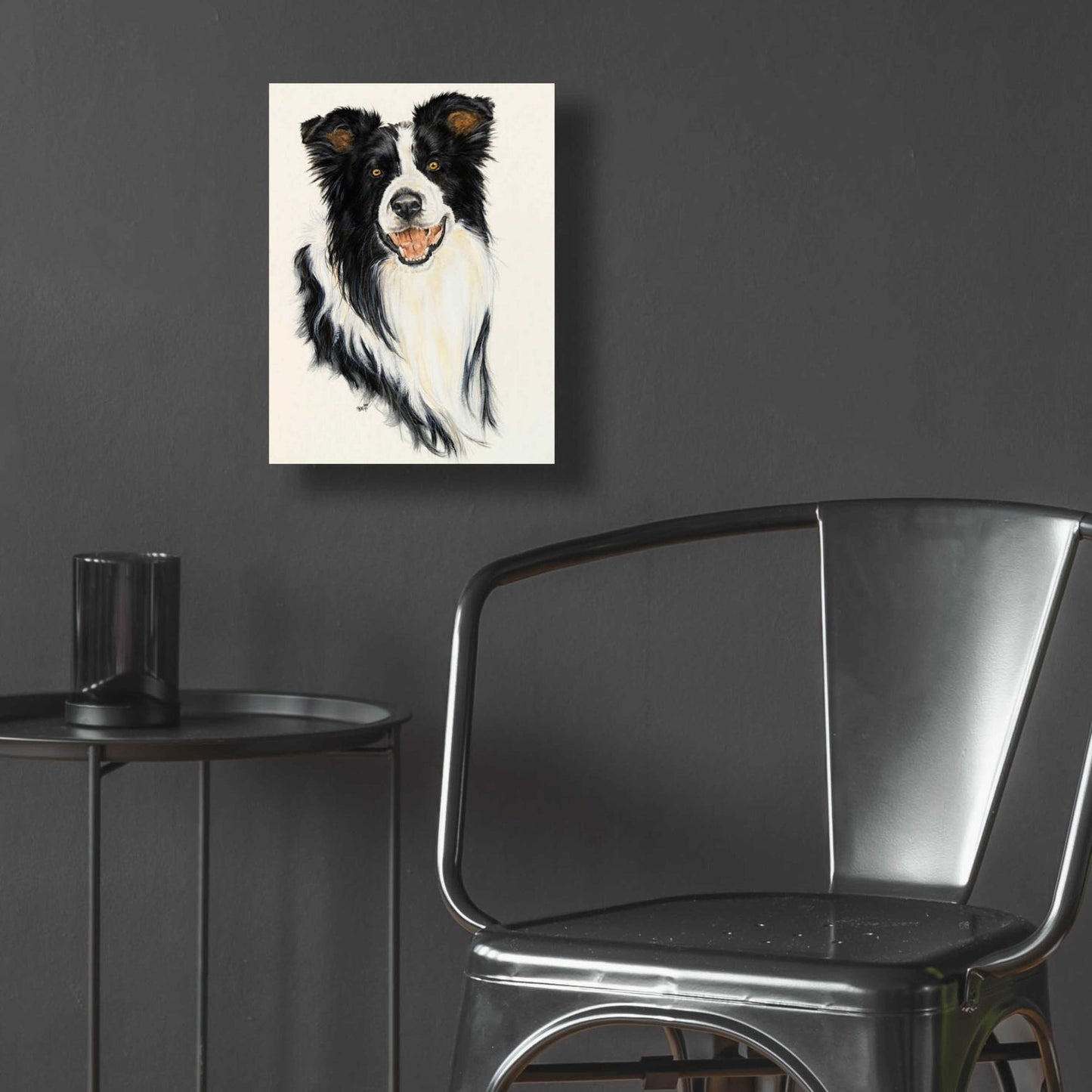 Epic Art 'Border Collie' by Barbara Keith, Acrylic Glass Wall Art,12x16