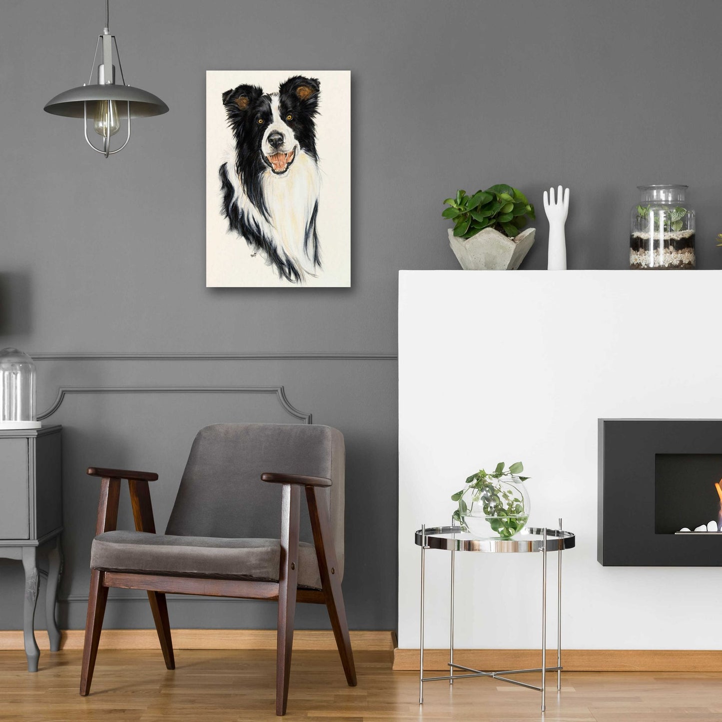 Epic Art 'Border Collie' by Barbara Keith, Acrylic Glass Wall Art,16x24