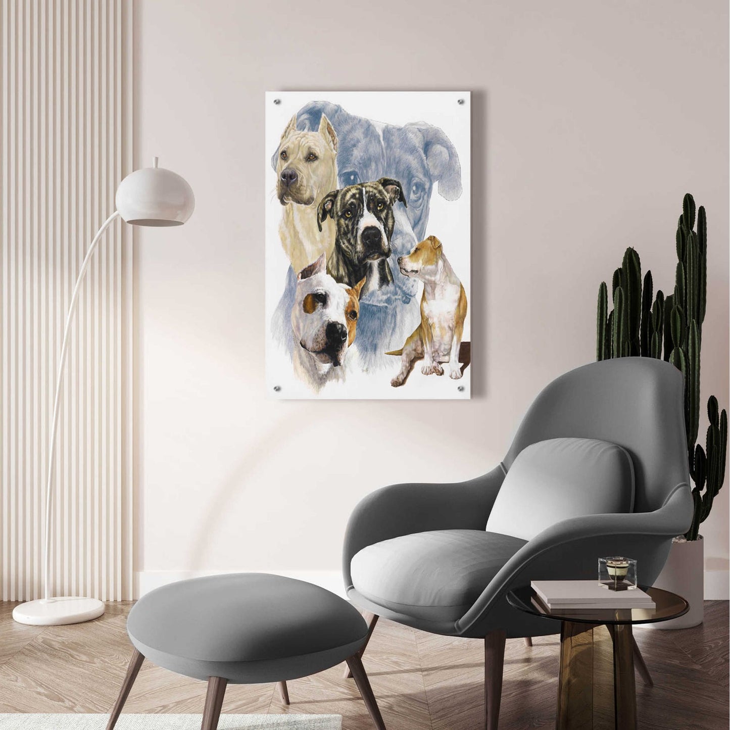 Epic Art 'American Staffordshire Terrier' by Barbara Keith, Acrylic Glass Wall Art,24x36