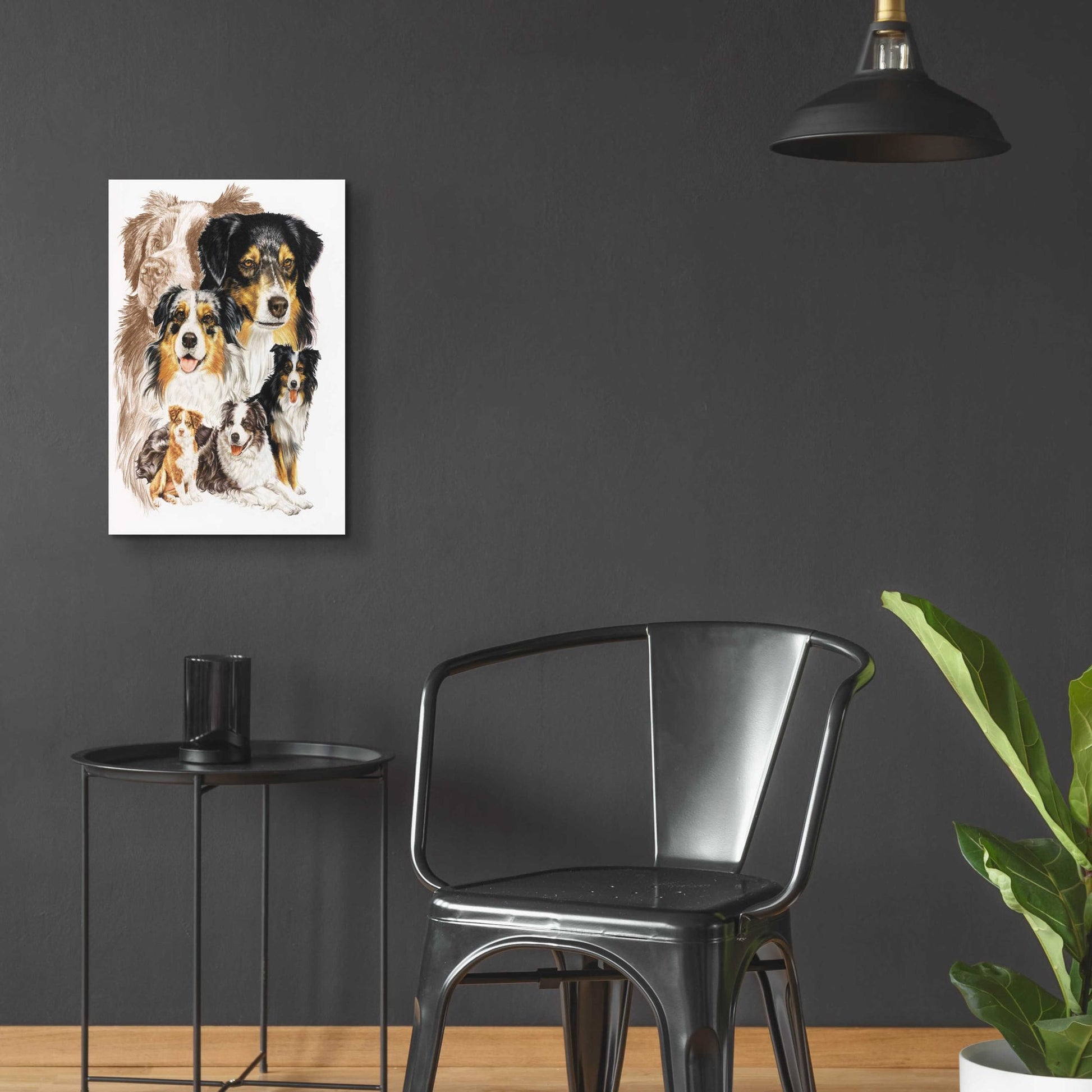 Epic Art 'Australian Shepherds' by Barbara Keith, Acrylic Glass Wall Art,16x24