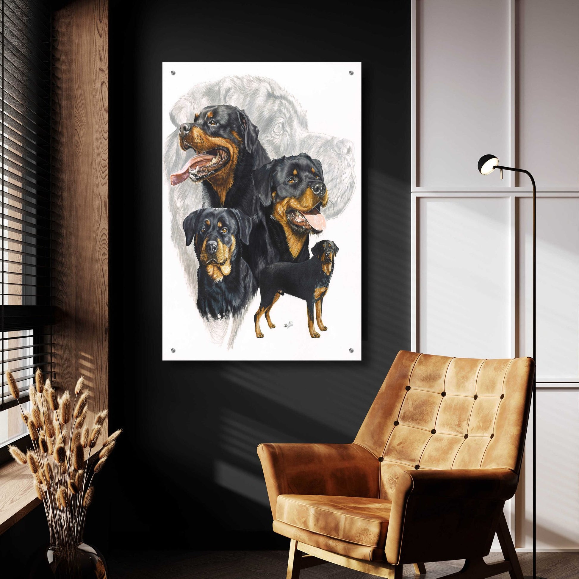 Epic Art 'Rottweiler' by Barbara Keith, Acrylic Glass Wall Art,24x36