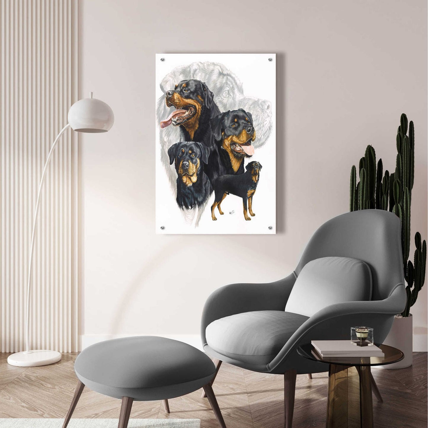 Epic Art 'Rottweiler' by Barbara Keith, Acrylic Glass Wall Art,24x36