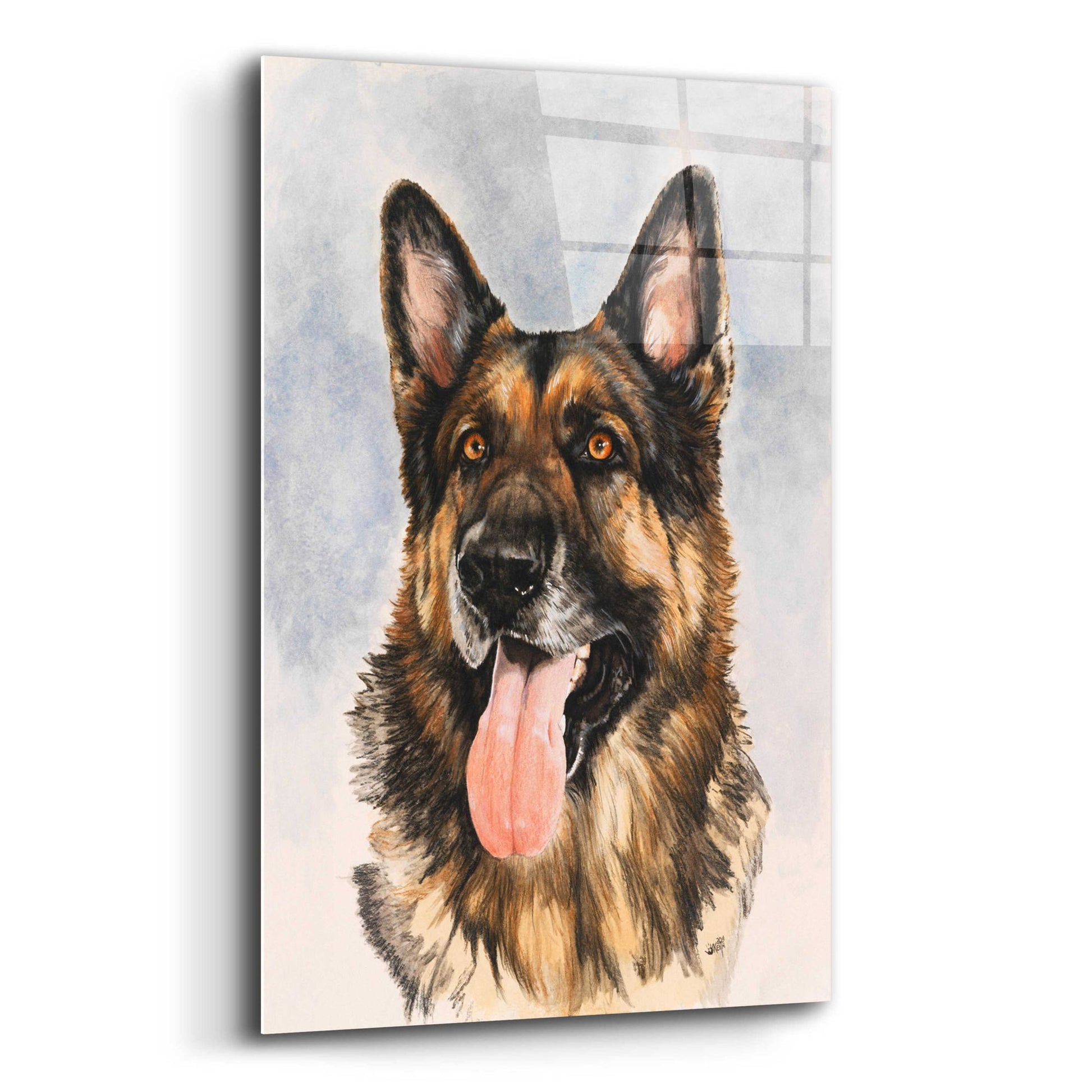 Epic Art 'German Shepherd 2' by Barbara Keith, Acrylic Glass Wall Art,12x16