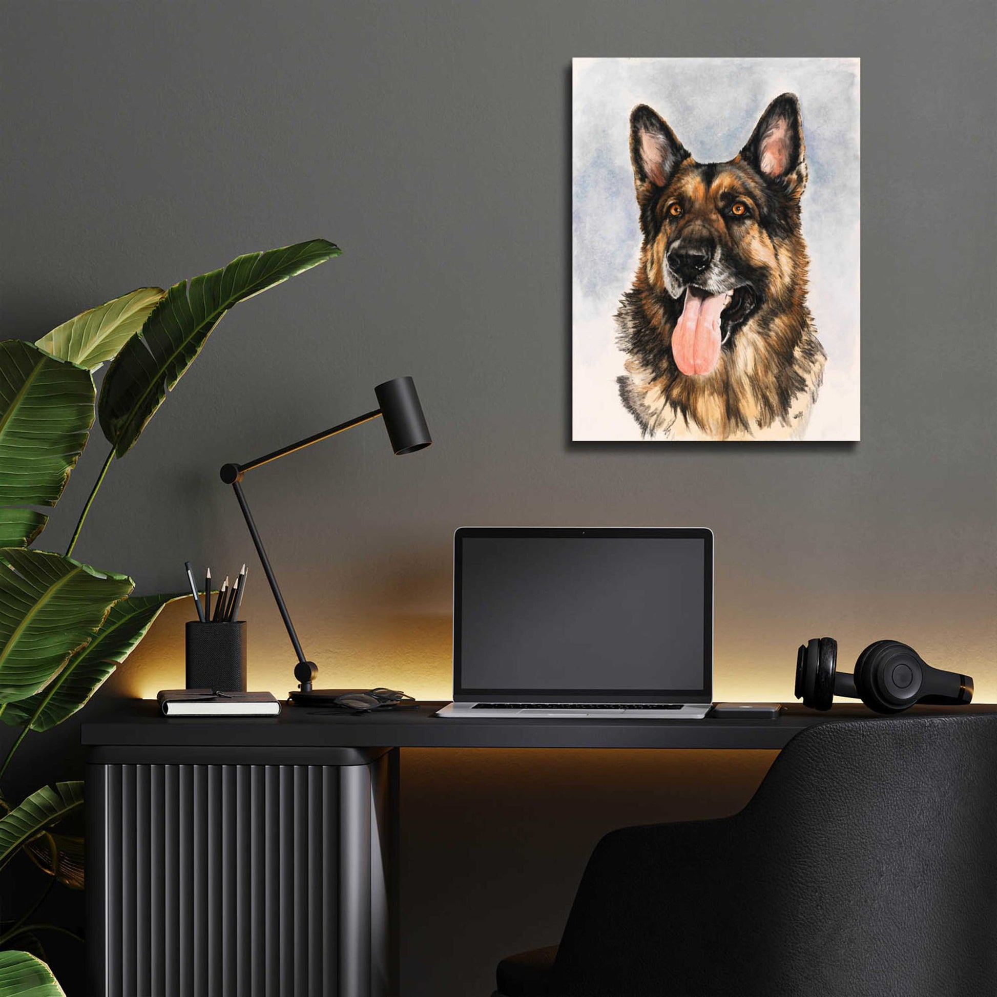 Epic Art 'German Shepherd 2' by Barbara Keith, Acrylic Glass Wall Art,12x16