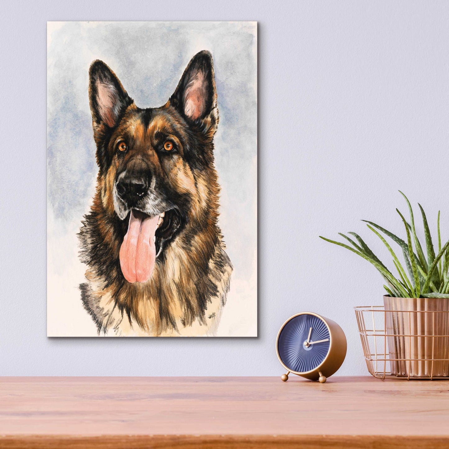 Epic Art 'German Shepherd 2' by Barbara Keith, Acrylic Glass Wall Art,12x16