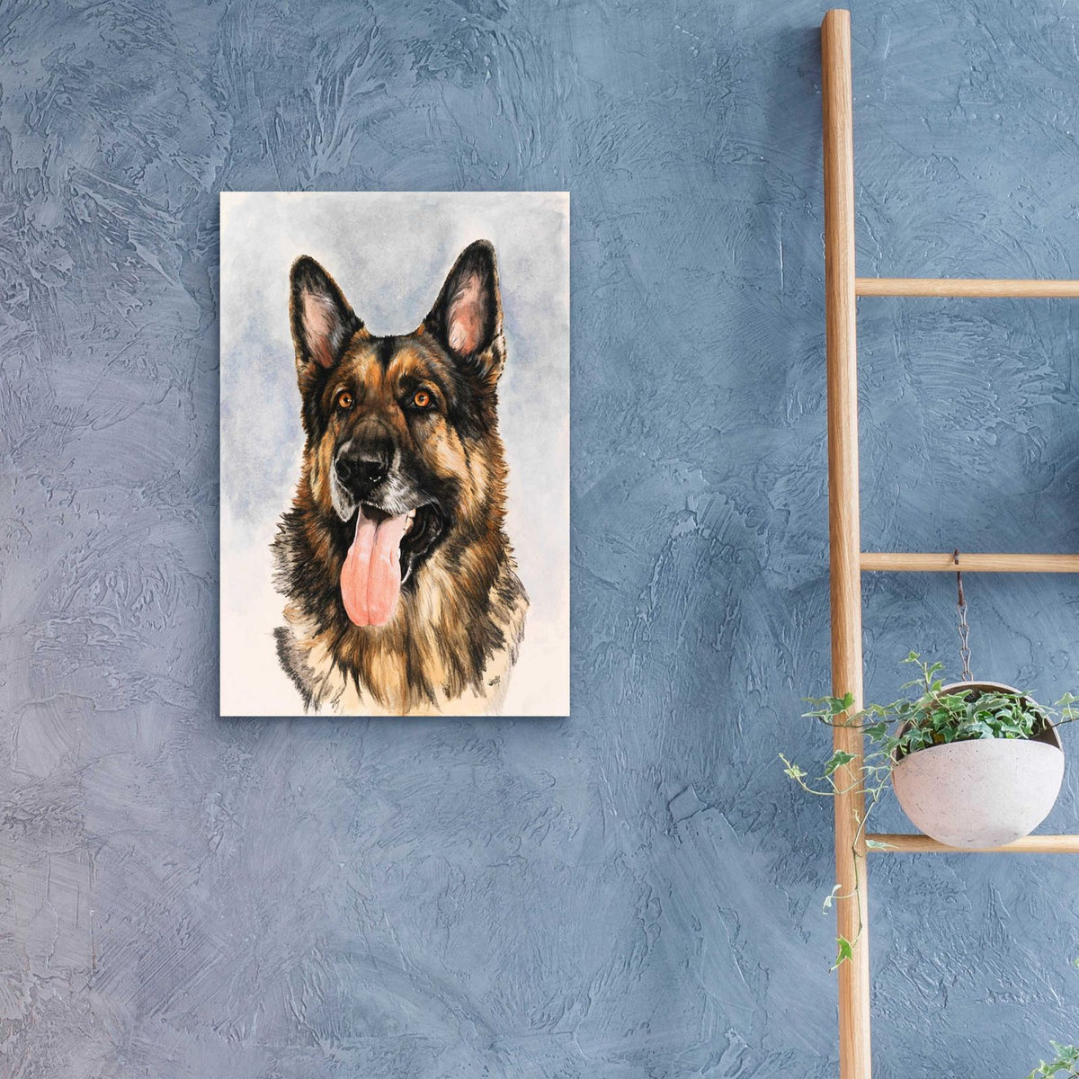 German Shepherd 2 by Barbara Keith - 16x24 acrylic wall art in a room